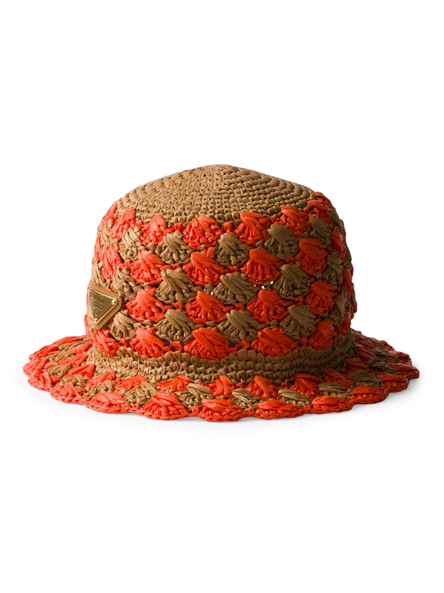 【日本入手困難】プラダ Crochet bucket hat ハット Black Crochet bucket hat | PRADA