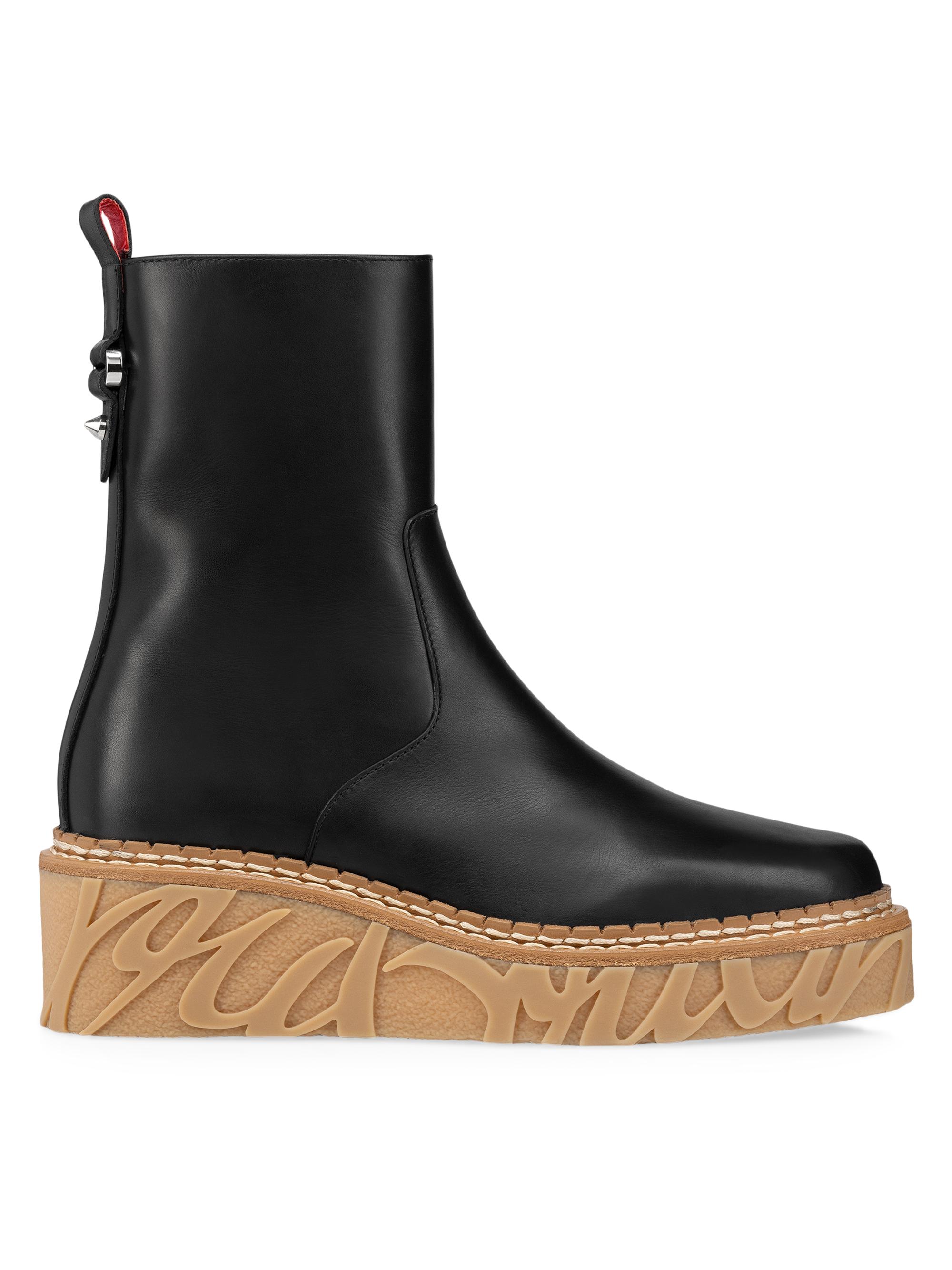 Christian Louboutin Men's Aeroboot Leather Boots - Black