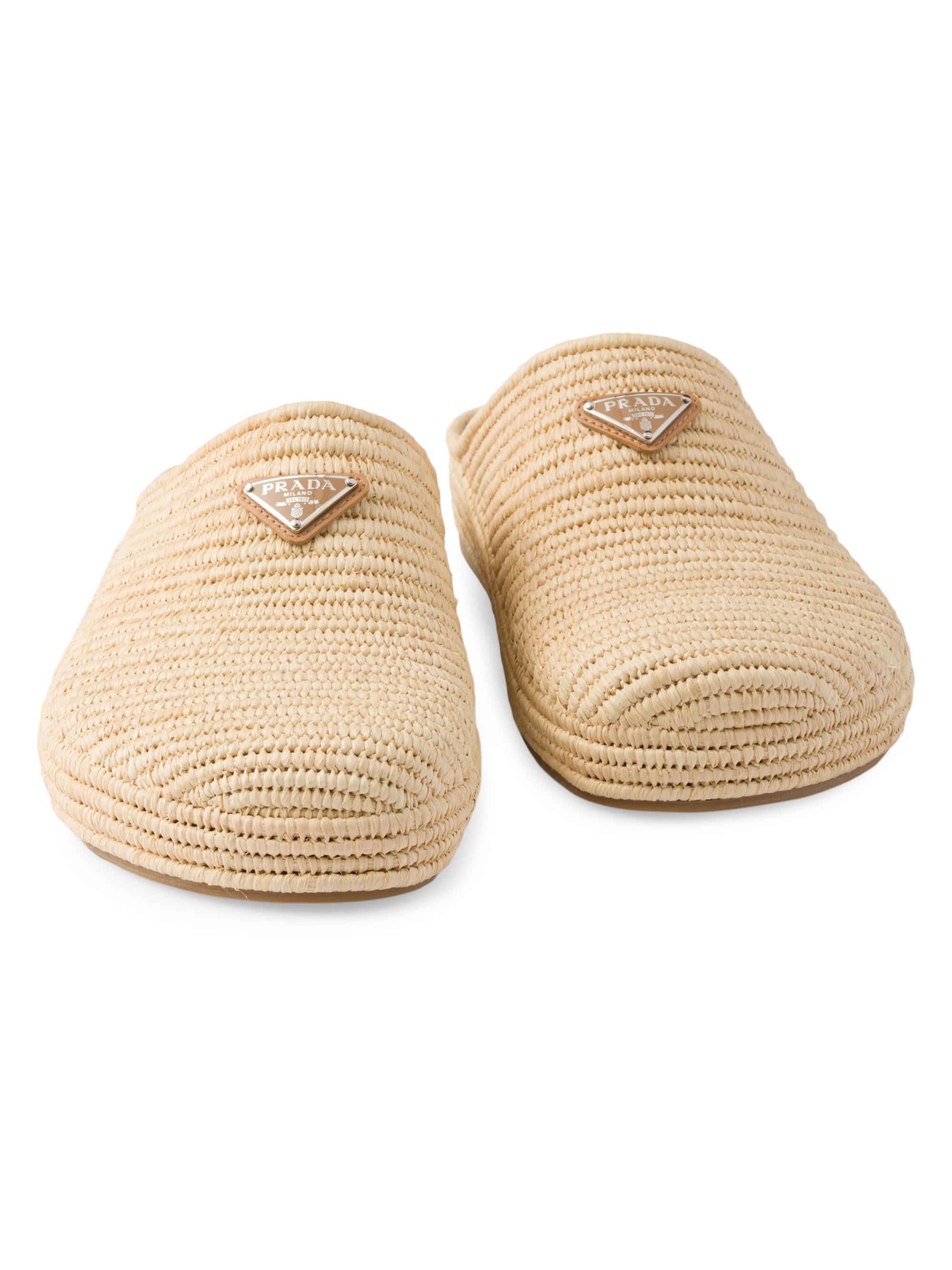 Prada Raffia Mules | Saks Fifth Avenue