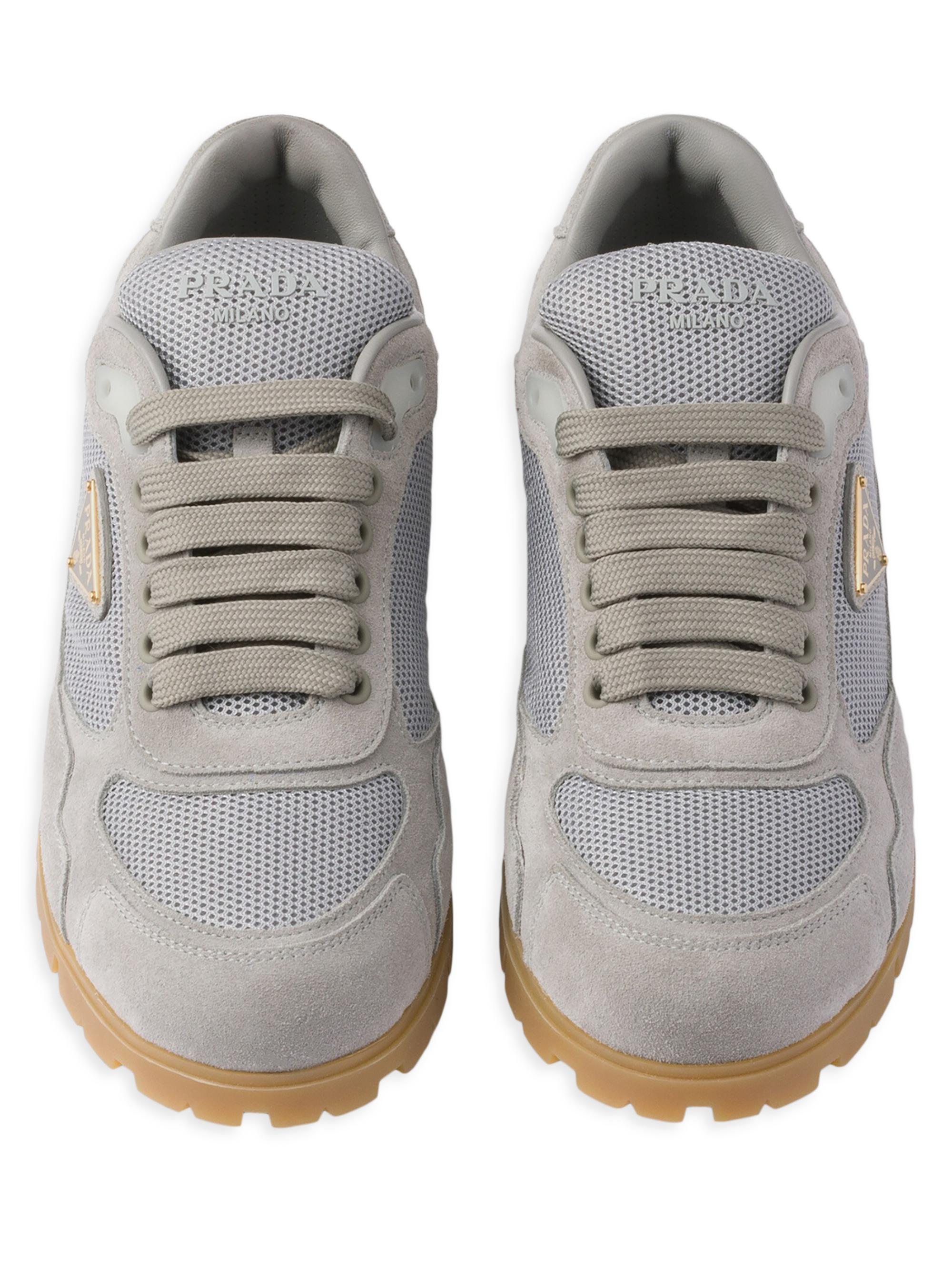 Prada Trail Mesh Fabric and Suede Sneakers Saks Fifth Avenue