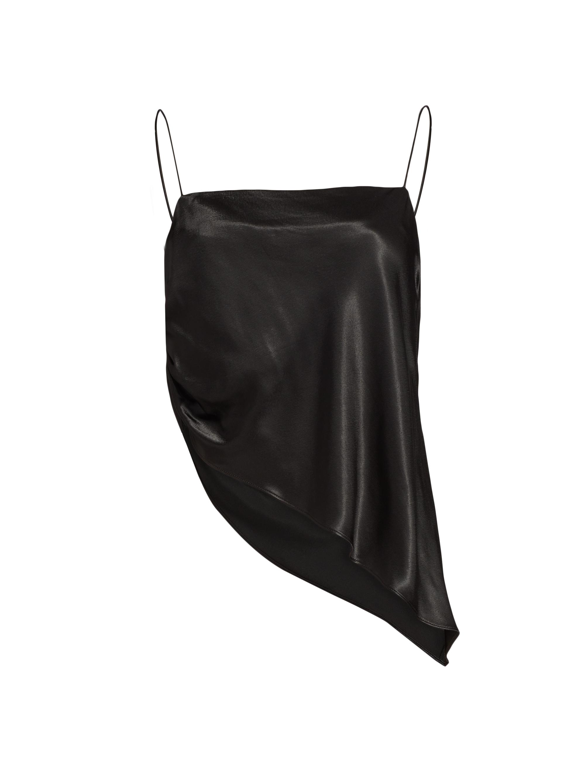 Lamarque Women's Solange Satin Relaxed-Fit Cami - Black
