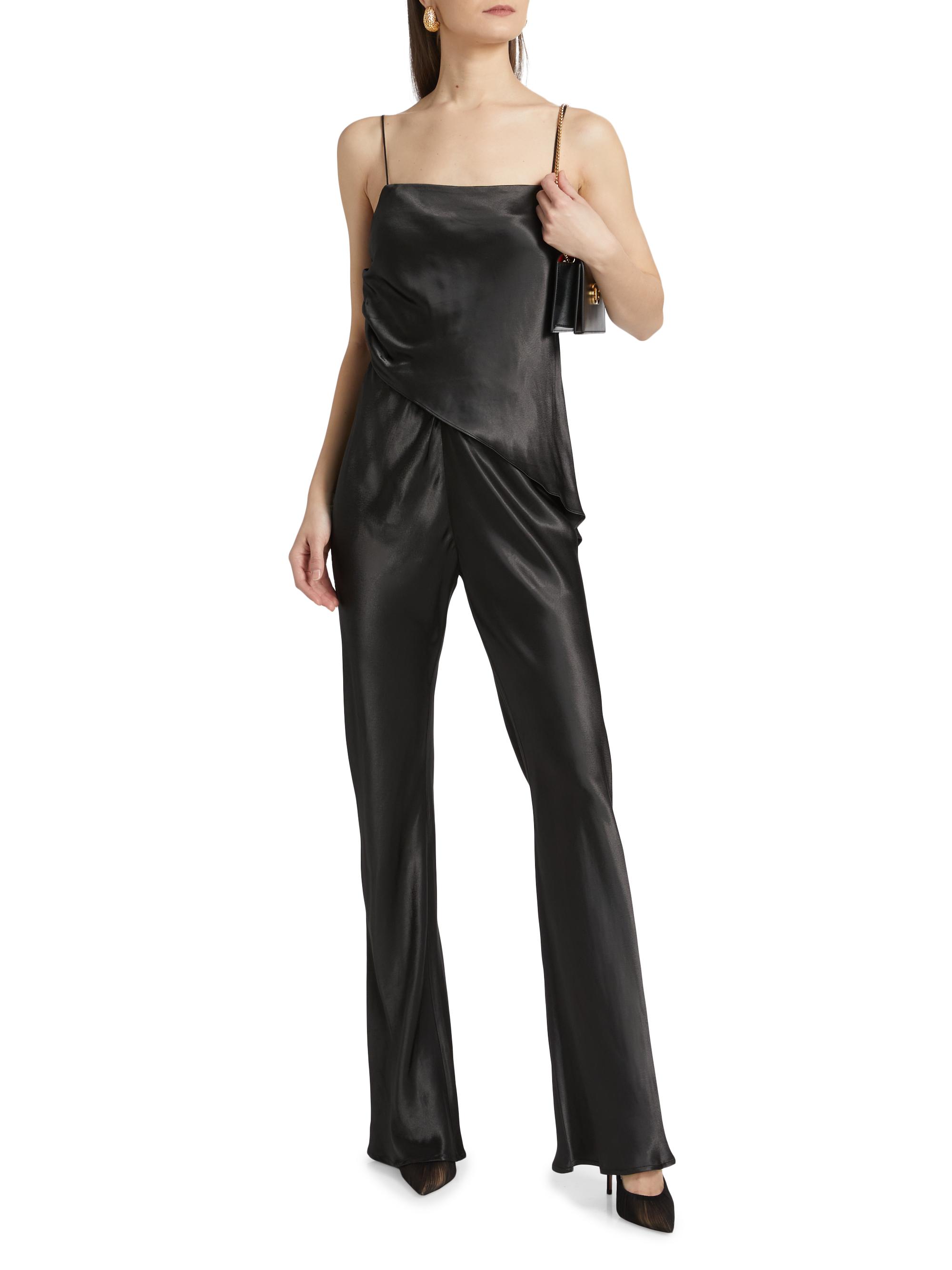 Lamarque Women's Solange Satin Relaxed-Fit Cami - Black | Thumbnail 2