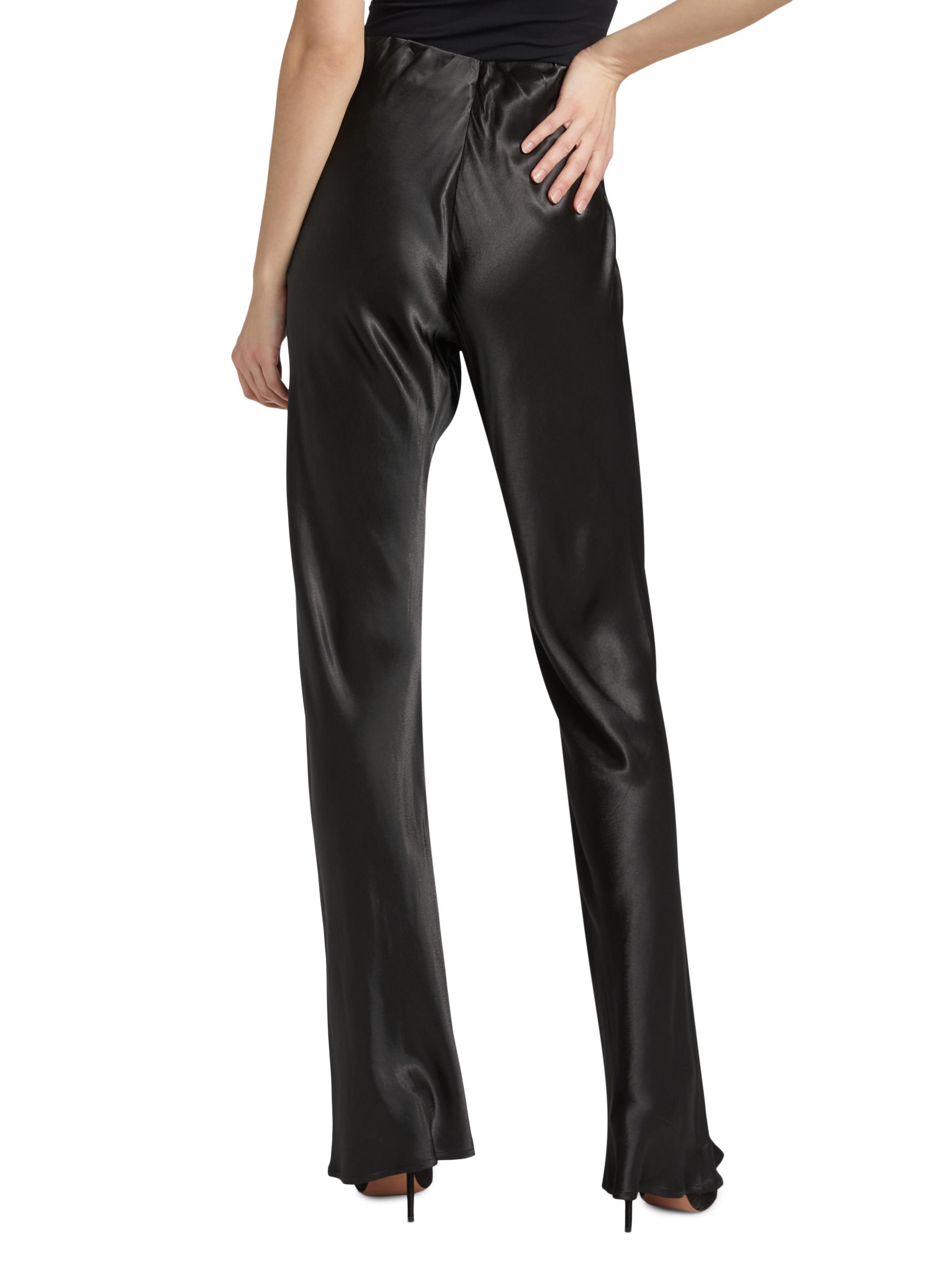 Lamarque Women's Emile Satin Relaxed-Fit Pants - Black | Thumbnail 5
