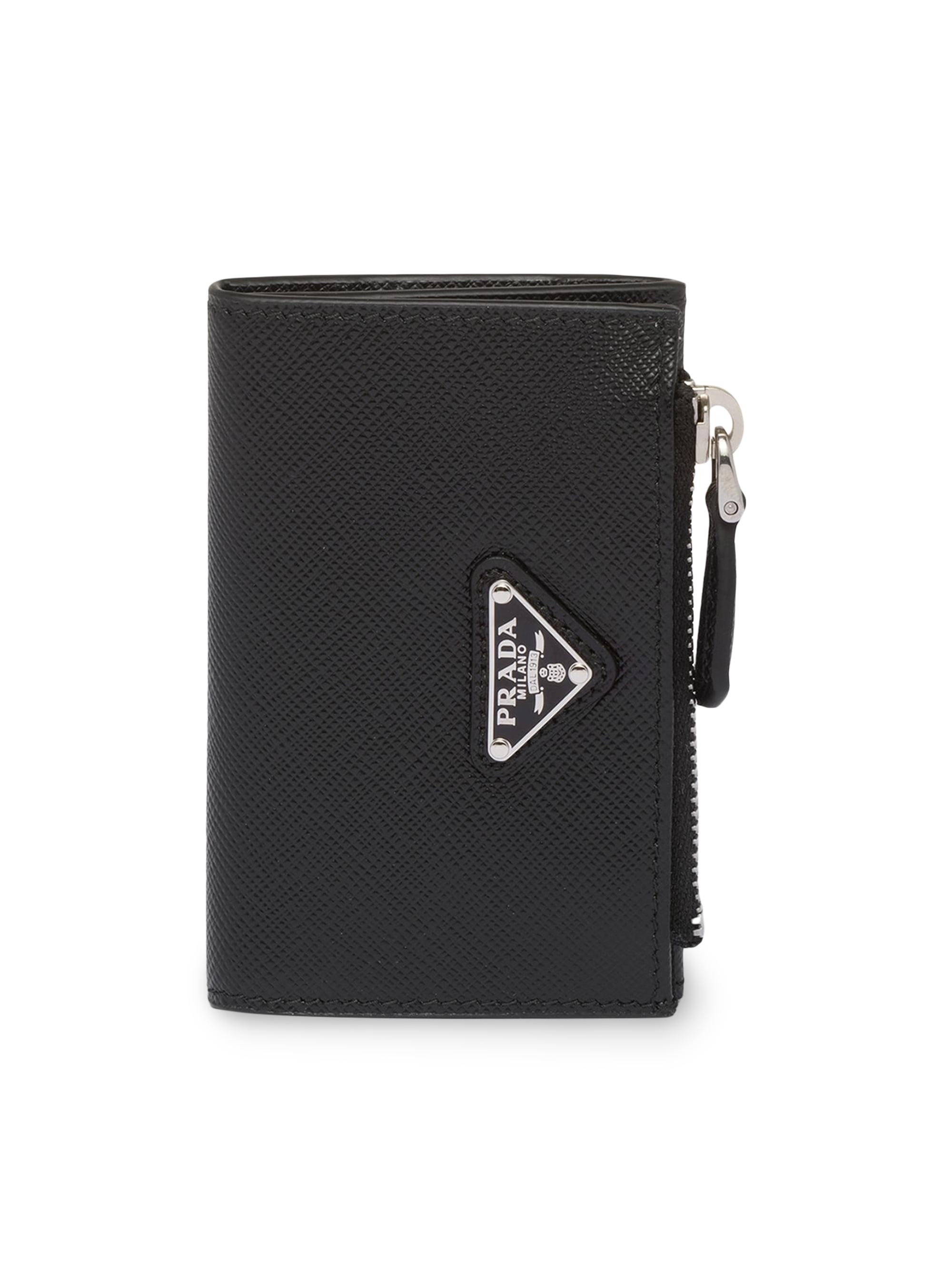 Prada Women's Saffiano Leather Card Holder - Black