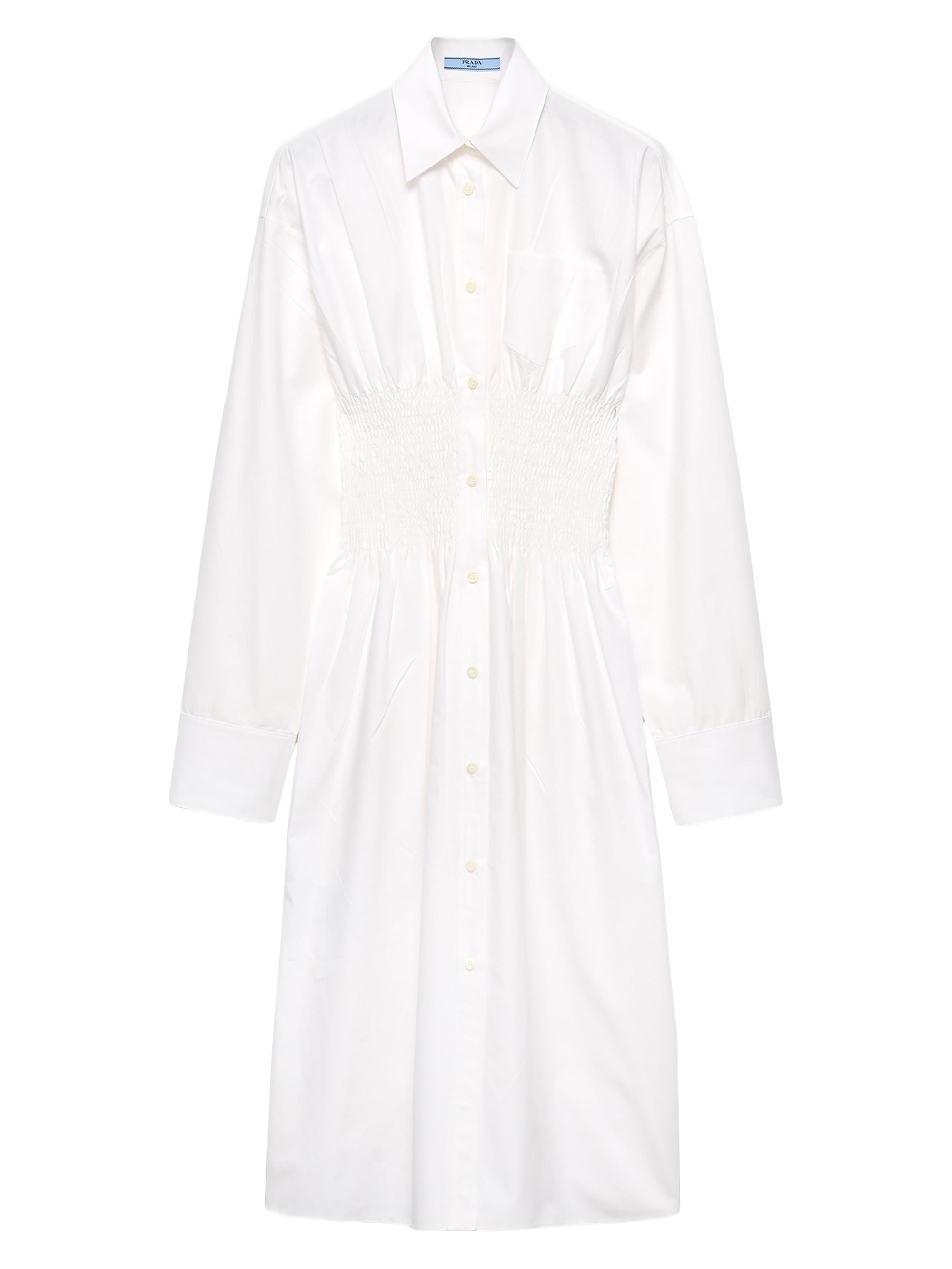 Prada Pleated Poplin Shirt Dress | Saks Fifth Avenue