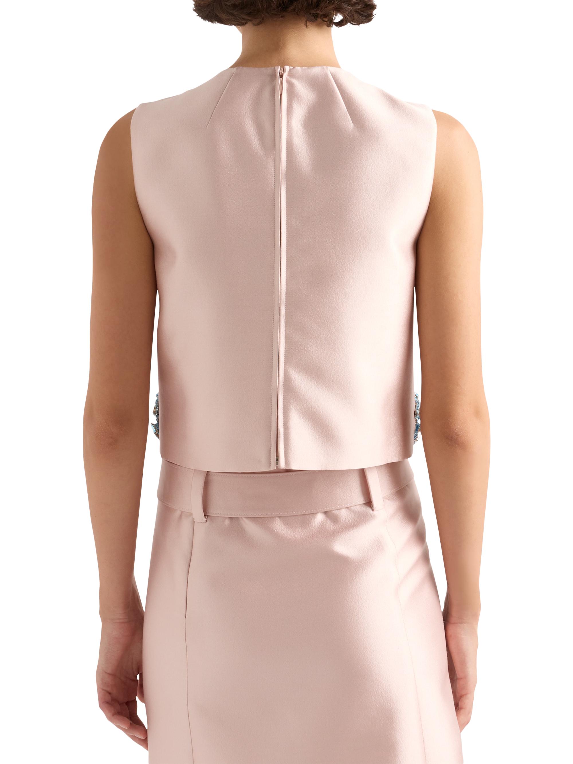 Prada Embroidered Silk and Wool Top | Saks Fifth Avenue