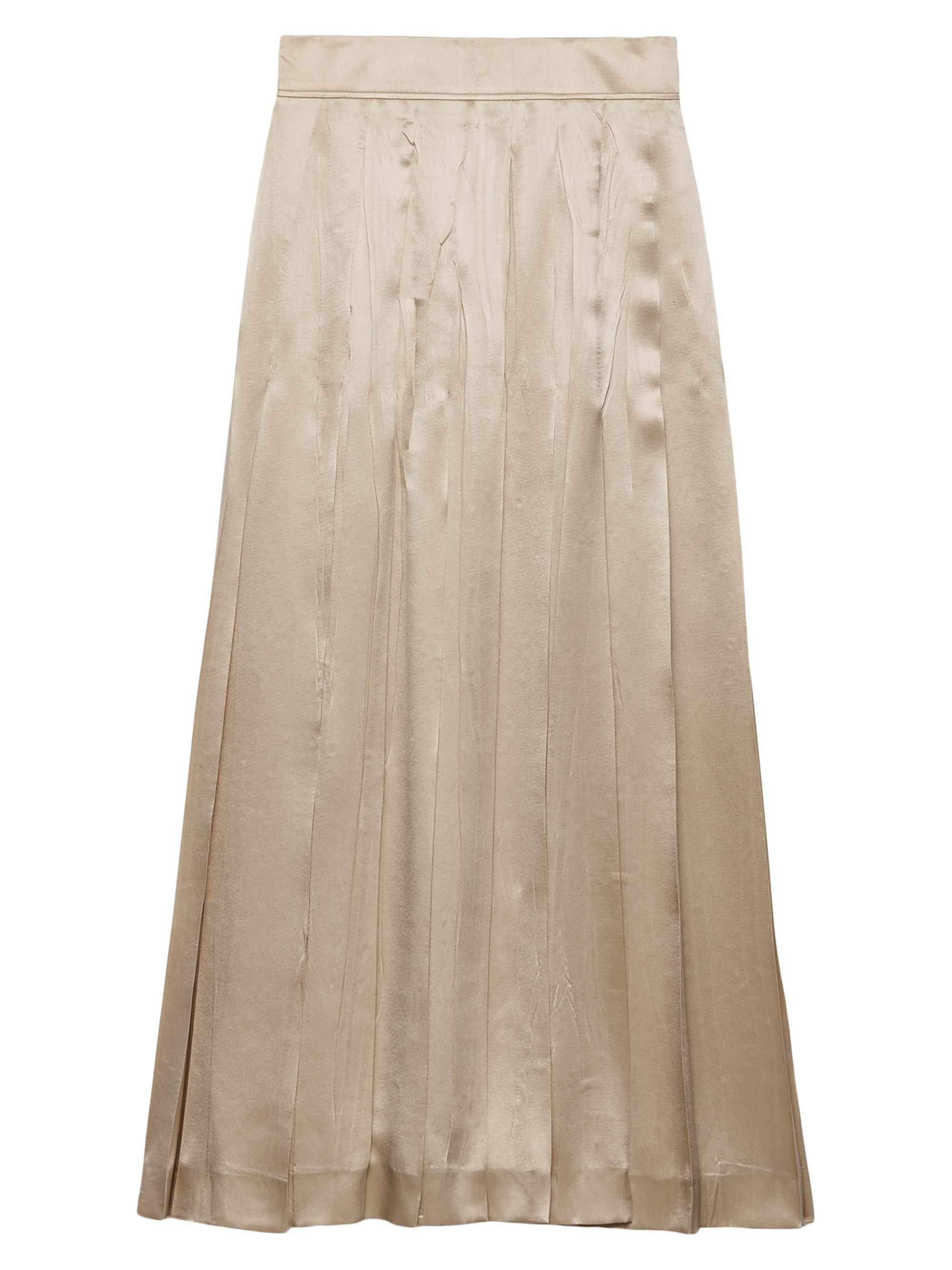 Prada Women's Satin Crepe Skirt - Beige Khaki