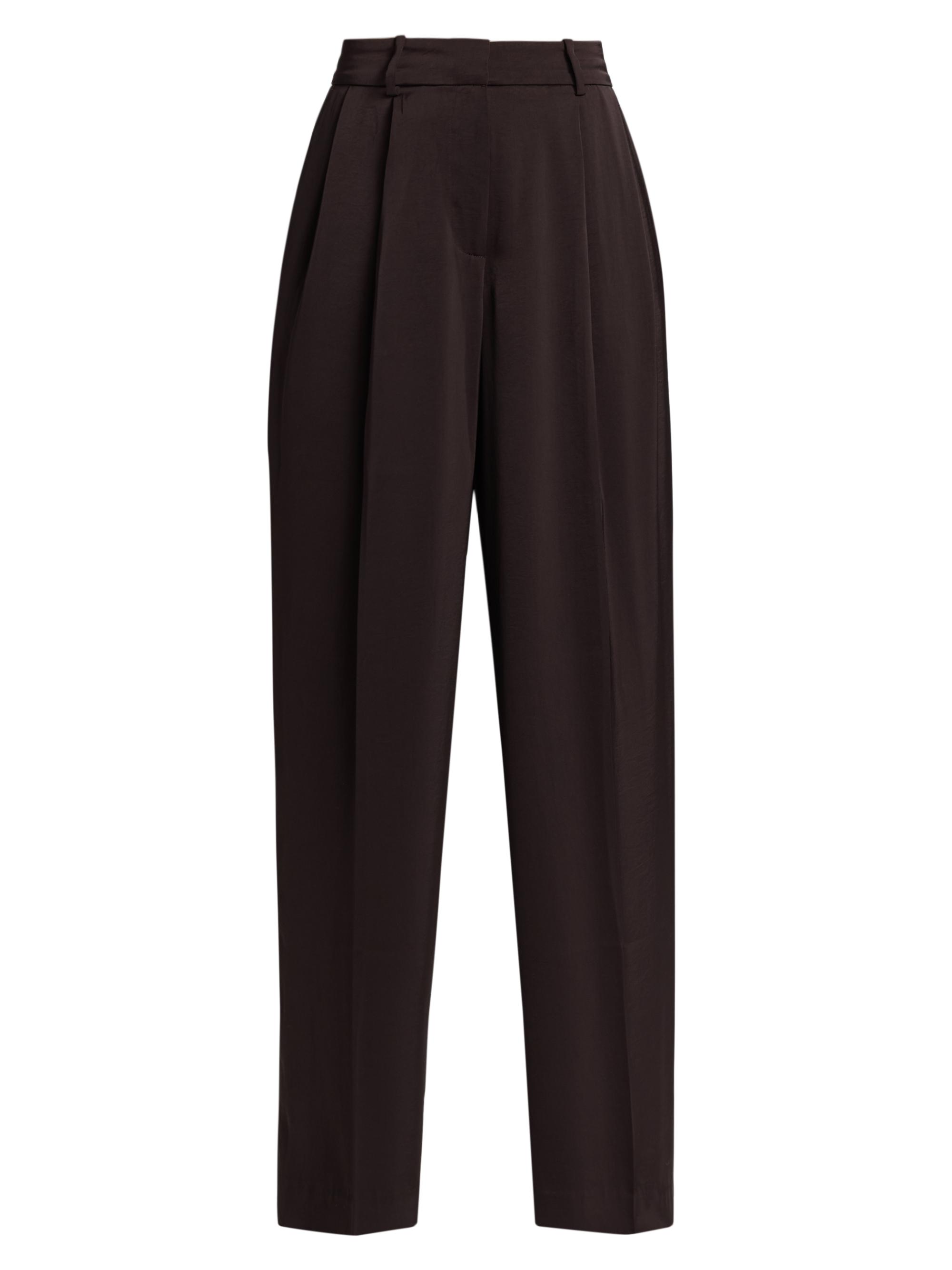 Max Mara Studio Marusca Belted Wool High-Rise Straight-Leg Pants