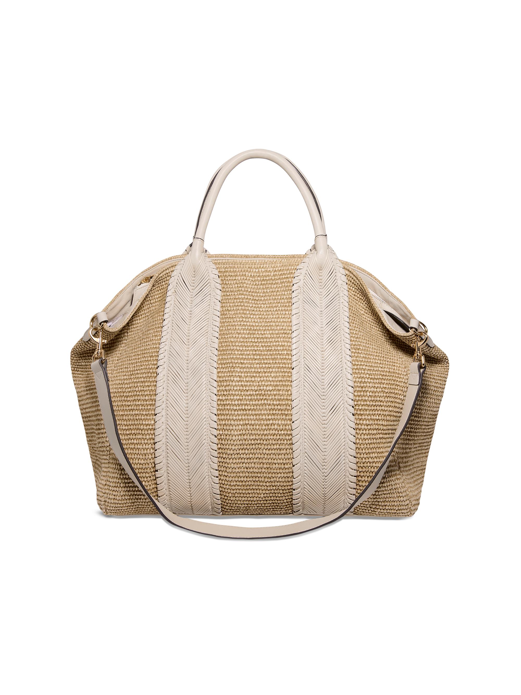Aimee Kestenberg Women's All For Love Raffia Convertible Top Zip Tote Bag - Natural Raffia