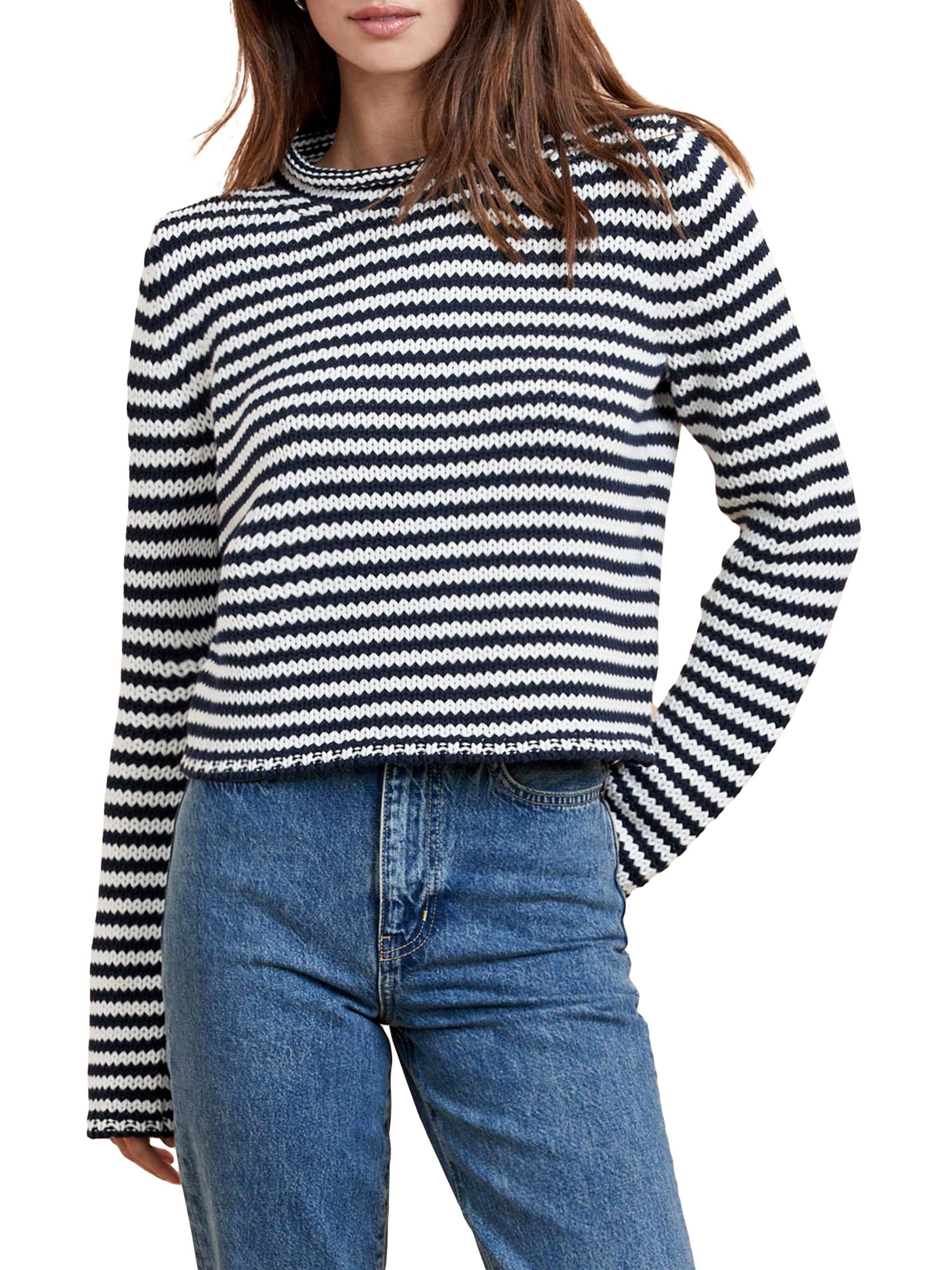 La Ligne Women's Fine Stripe Mini Marina Sweater - Navy Cream