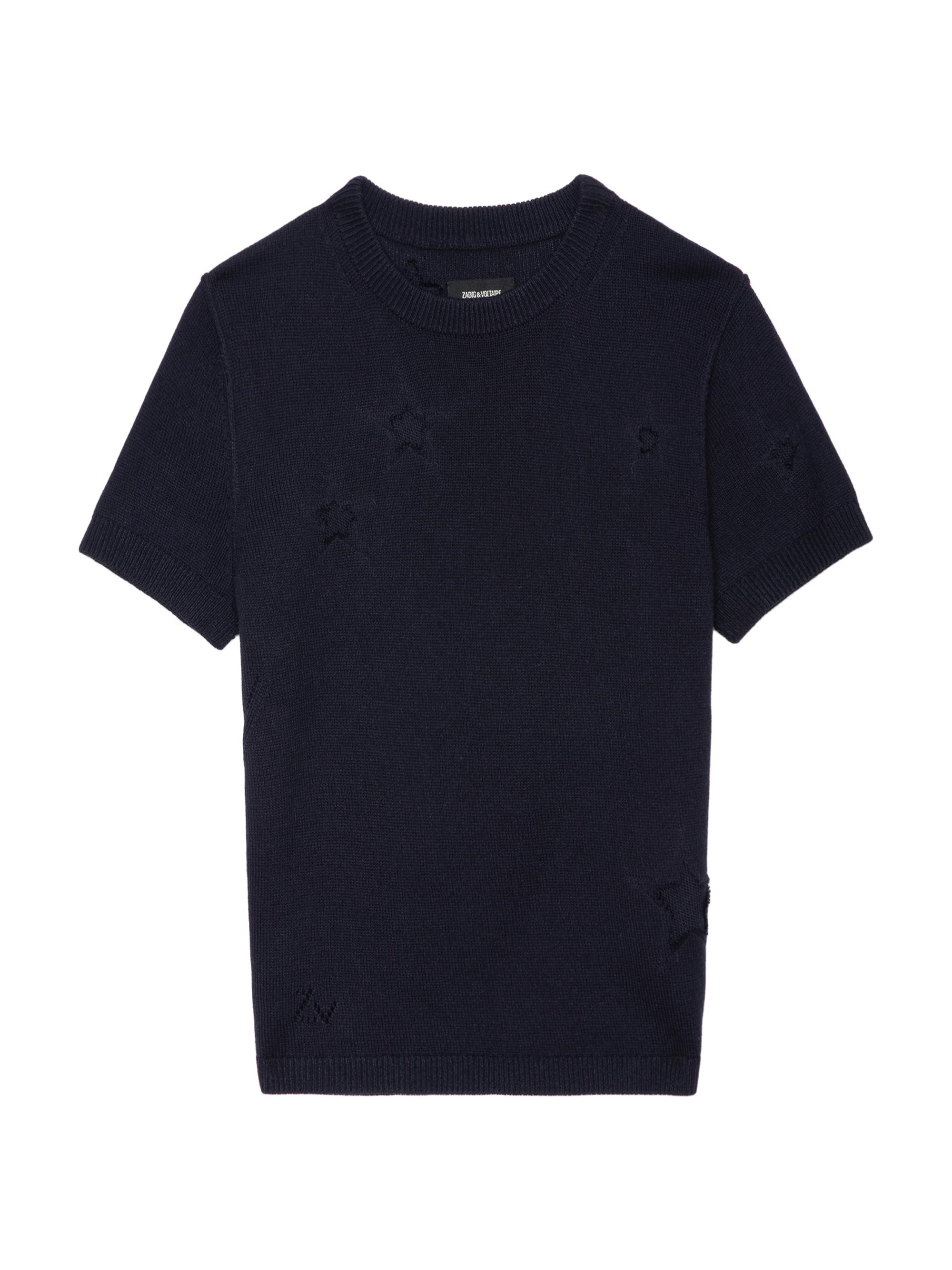 Zadig & Voltaire Women's Bully Stars Short-Sleeve Sweater - Encre