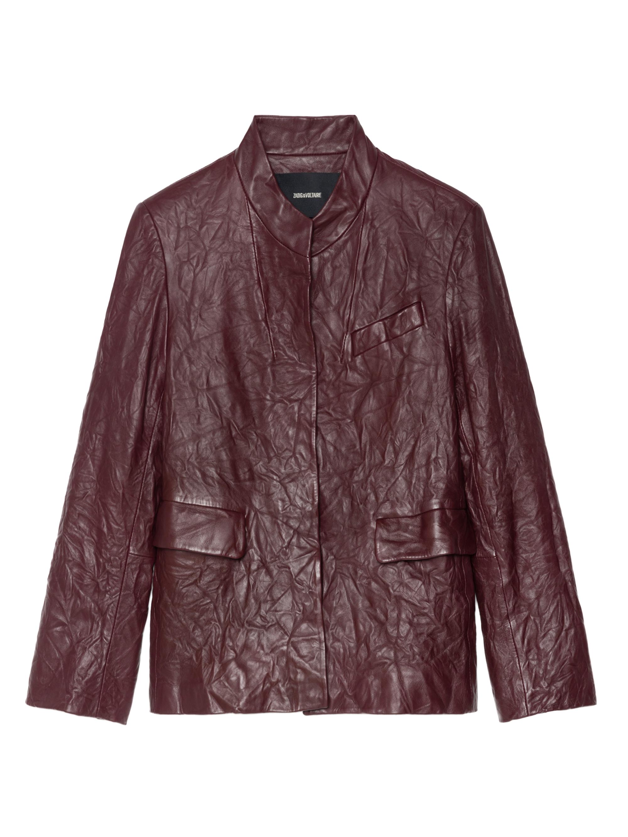 Zadig & Voltaire Verys Crinkled Leather Jacket | Saks Fifth Avenue