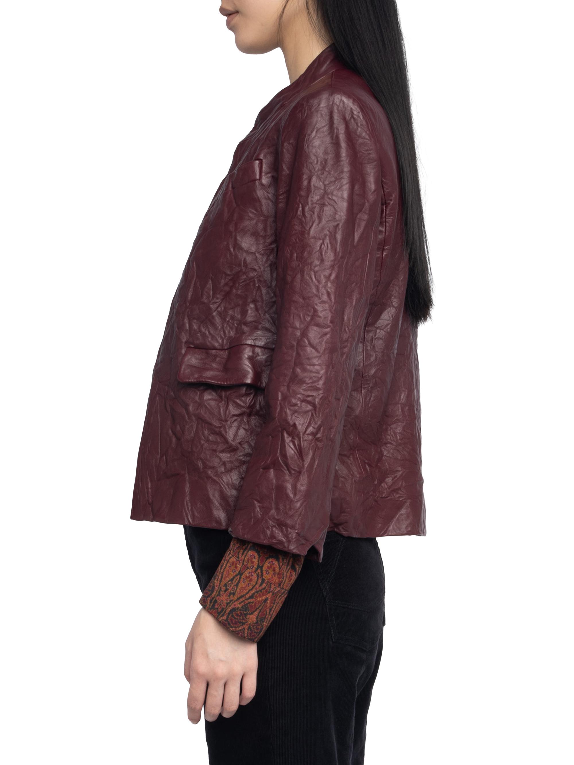 Zadig & Voltaire Women's Veryn Leather Blazer - Burgundy | Thumbnail 4