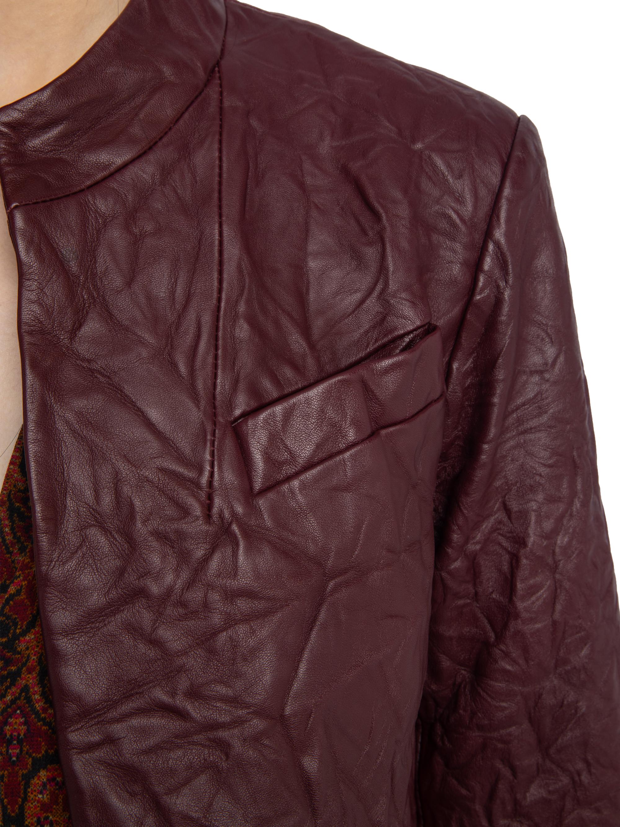 Zadig & Voltaire Women's Veryn Leather Blazer - Burgundy | Thumbnail 6