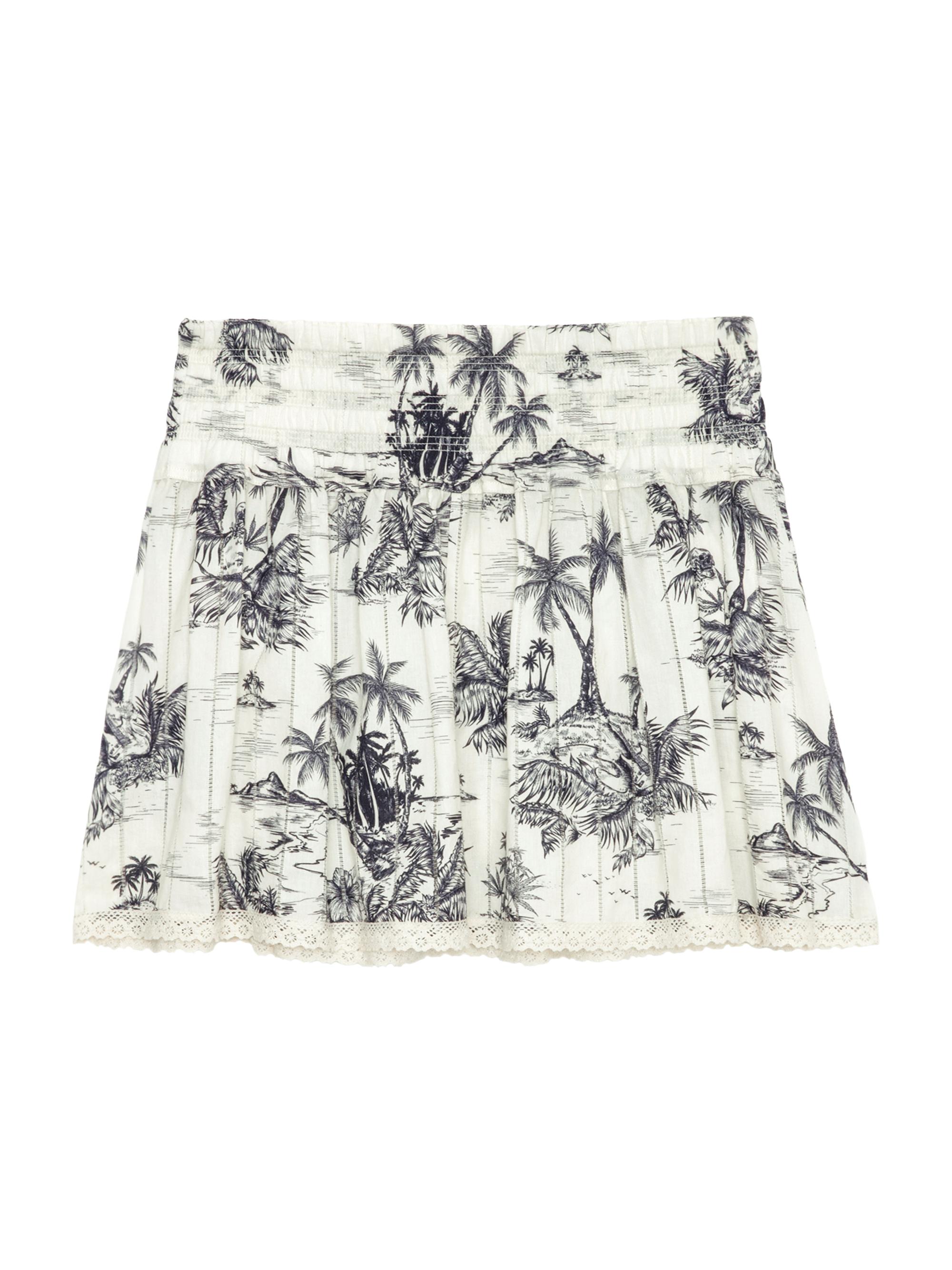 Zadig & Voltaire Women's Jocky Tropical Island Miniskirt - Ecru