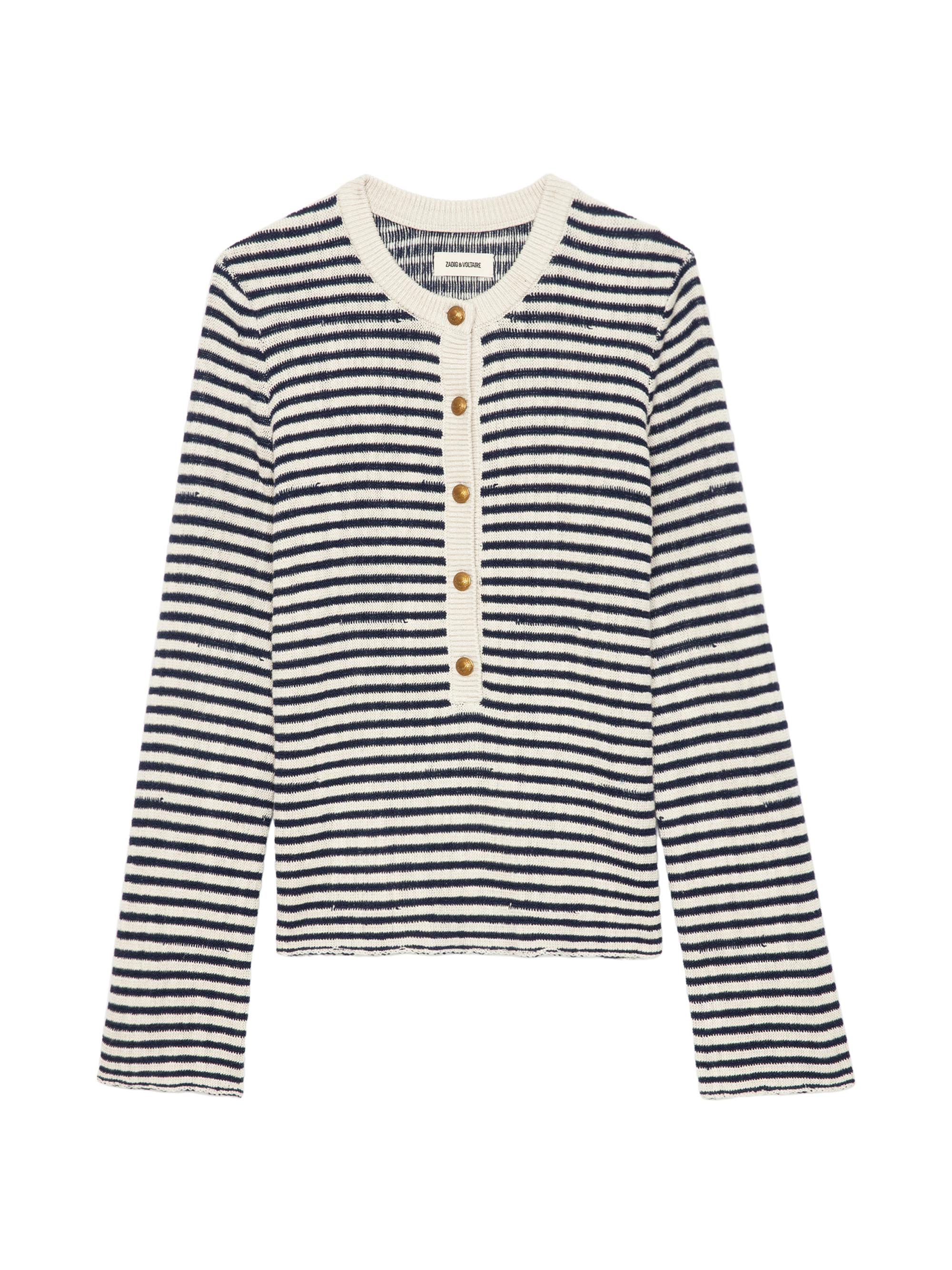 Zadig & Voltaire Women's Mandala Henley Sweater - Encre