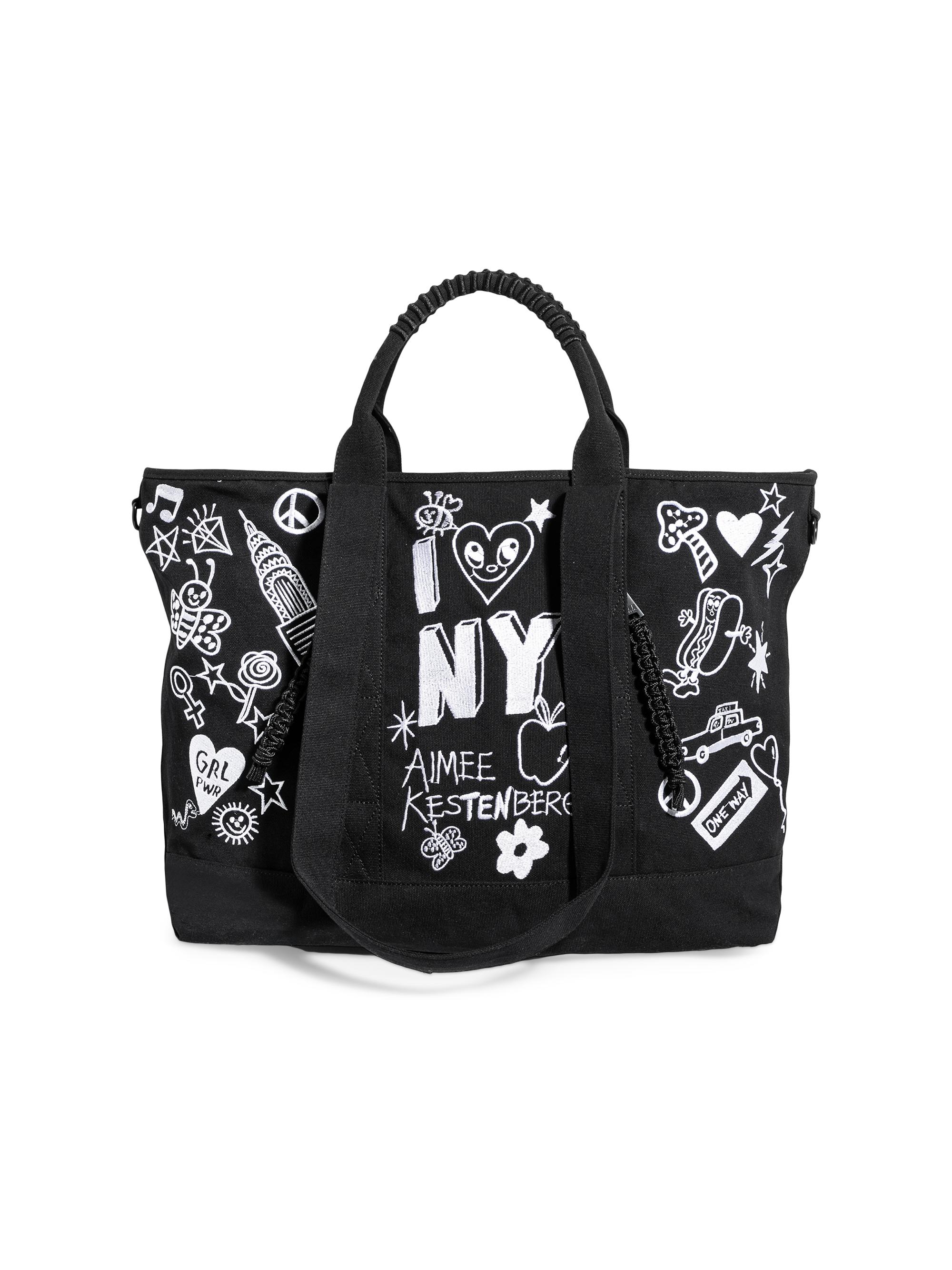 Aimee Kestenberg Women's AK x ISCREAMCOLOUR Be Your Own Muse Tote Bag - Black White