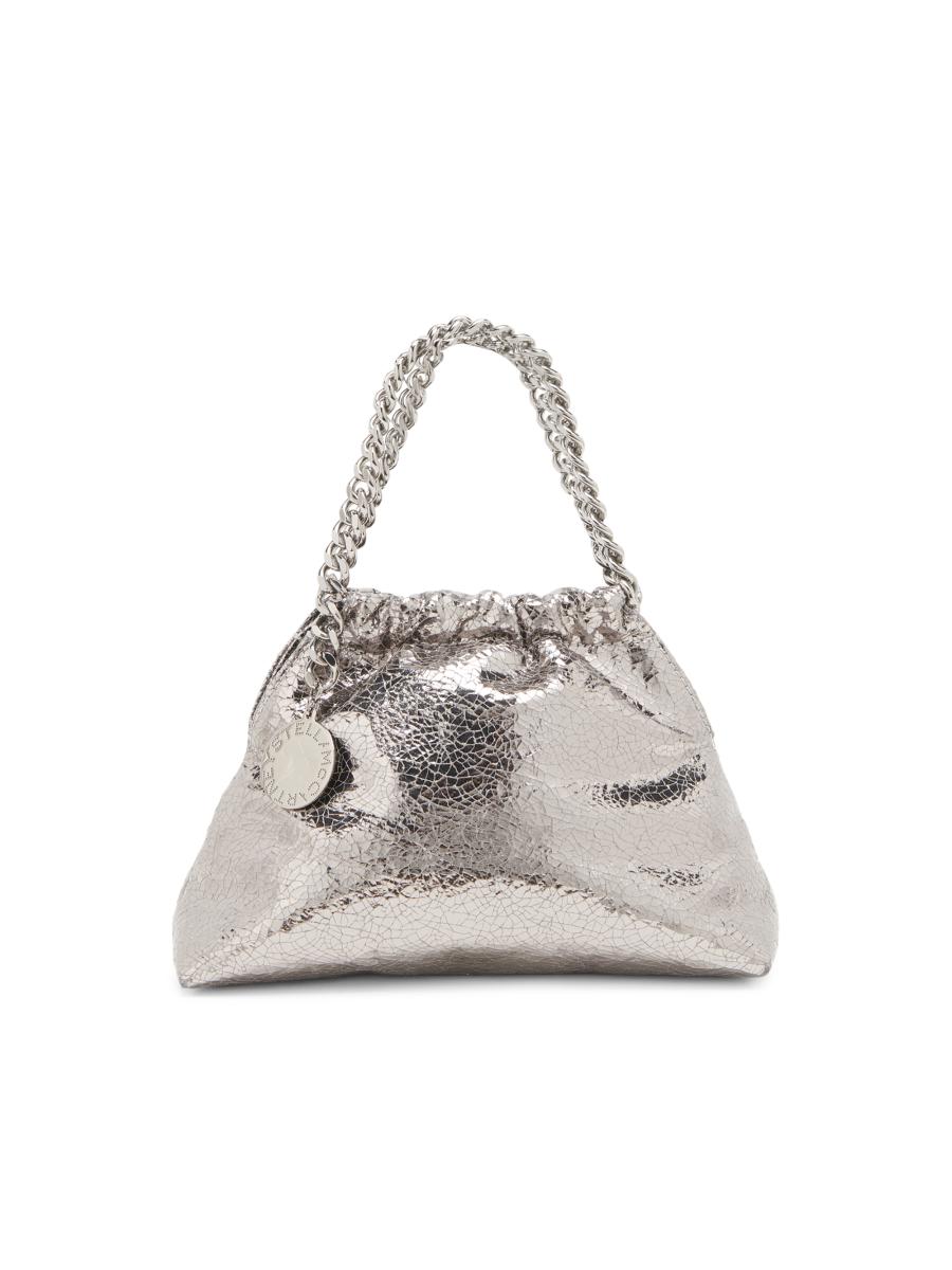 Stella McCartney Mini Falabella Metallic Crackle Top Handle Bag