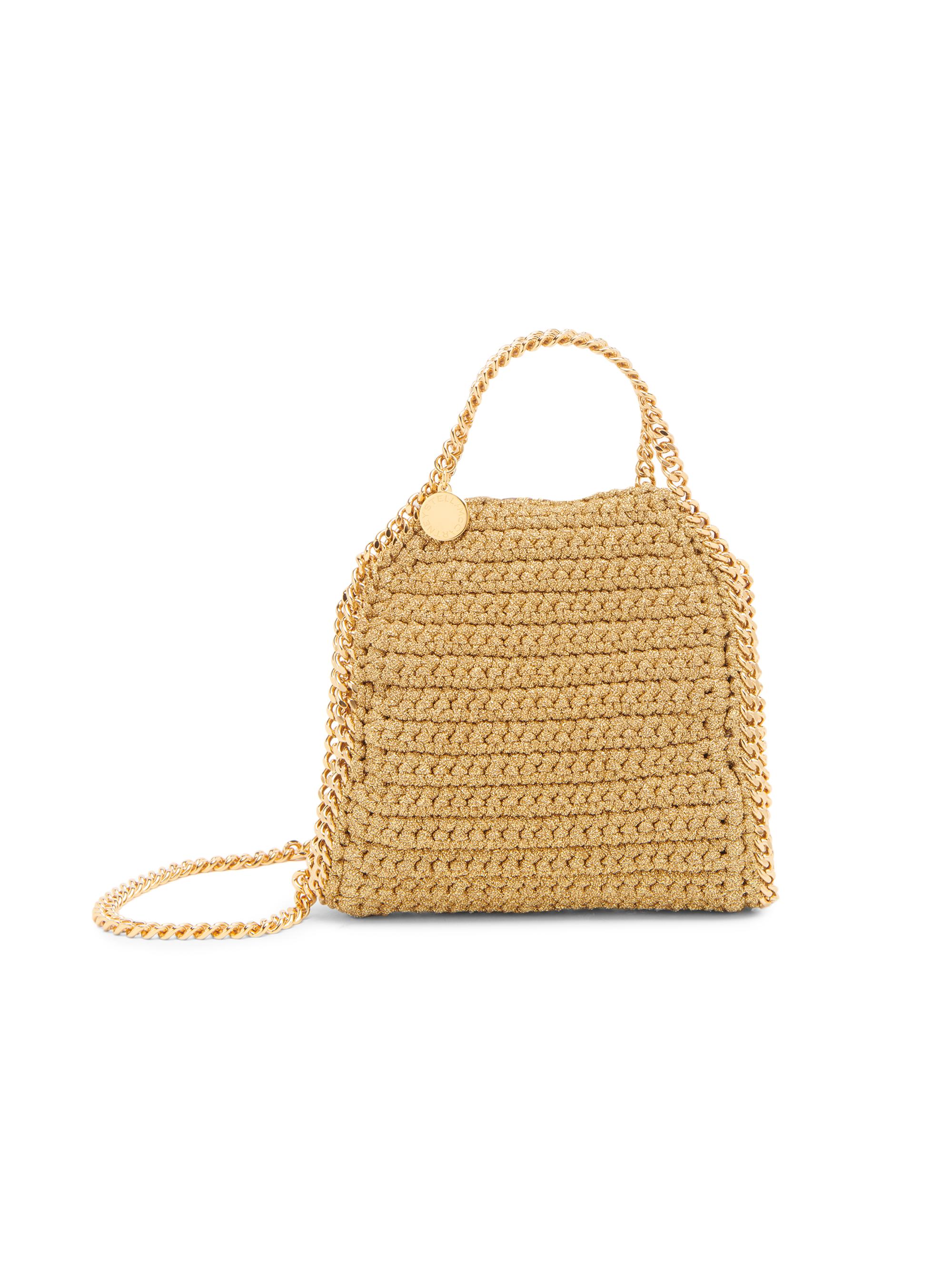 Stella McCartney Women's Tiny Falabella Crochet Shoulder Bag - Gold