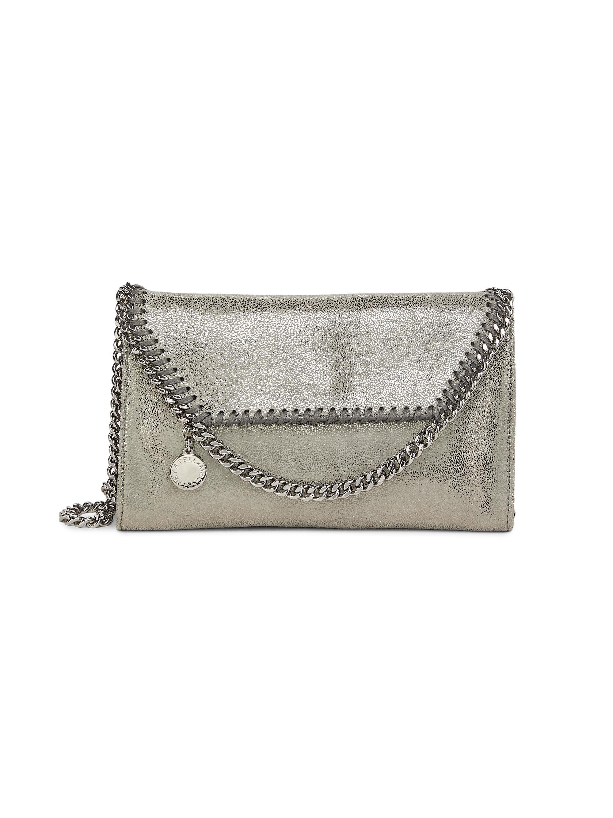 Stella McCartney Mini Falabella Denim Tweed Top Handle Bag