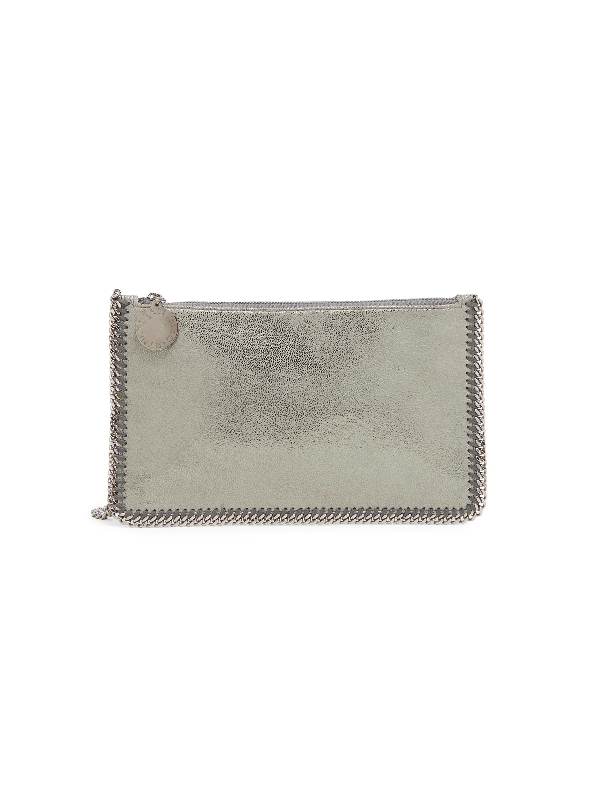Stella McCartney Women's Falabella Metallic Convertible Pouch - Steel Grey