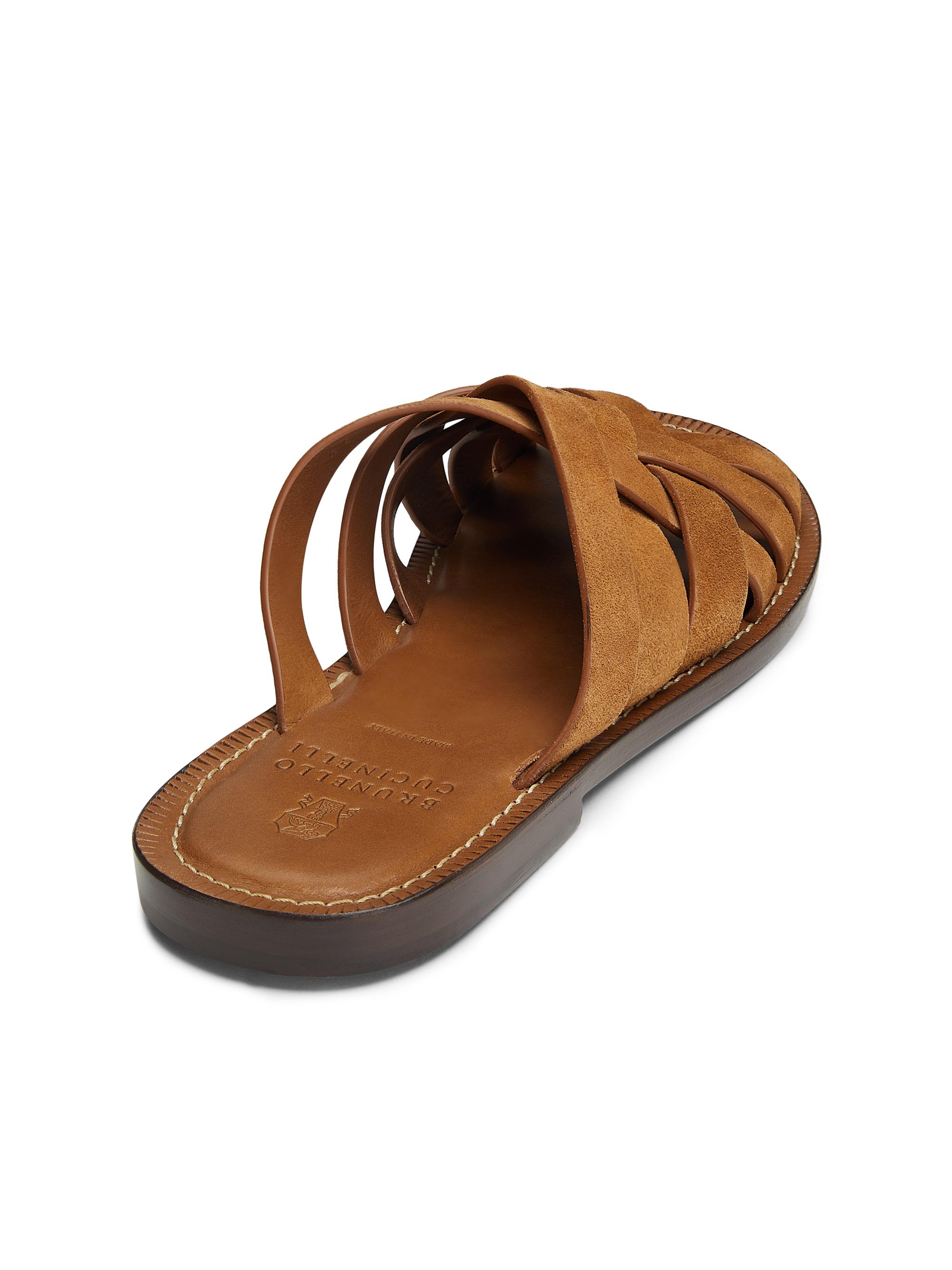 Brunello Cucinelli Woven Suede Sandals | Saks Fifth Avenue
