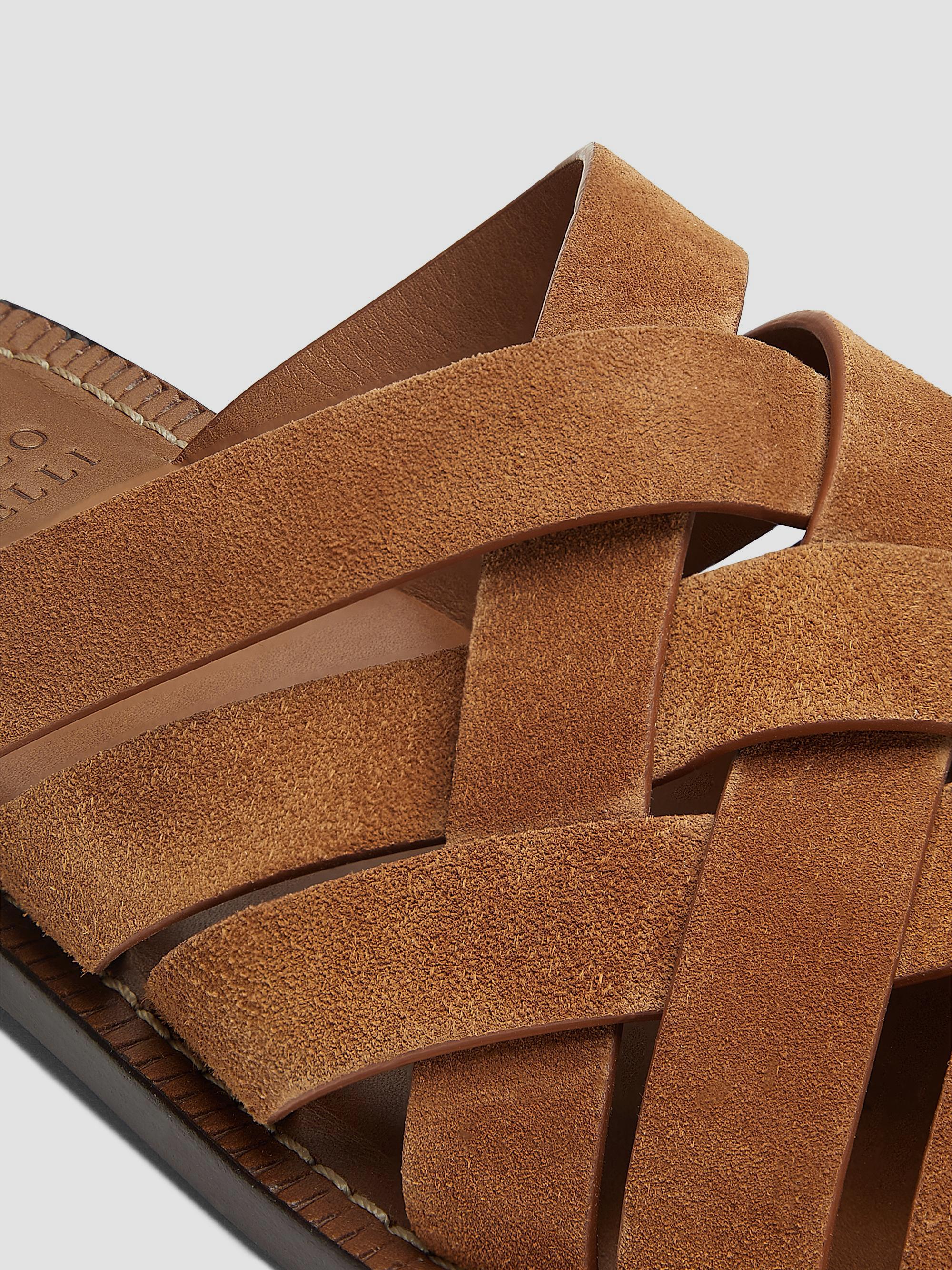 Brunello Cucinelli Woven Suede Sandals | Saks Fifth Avenue