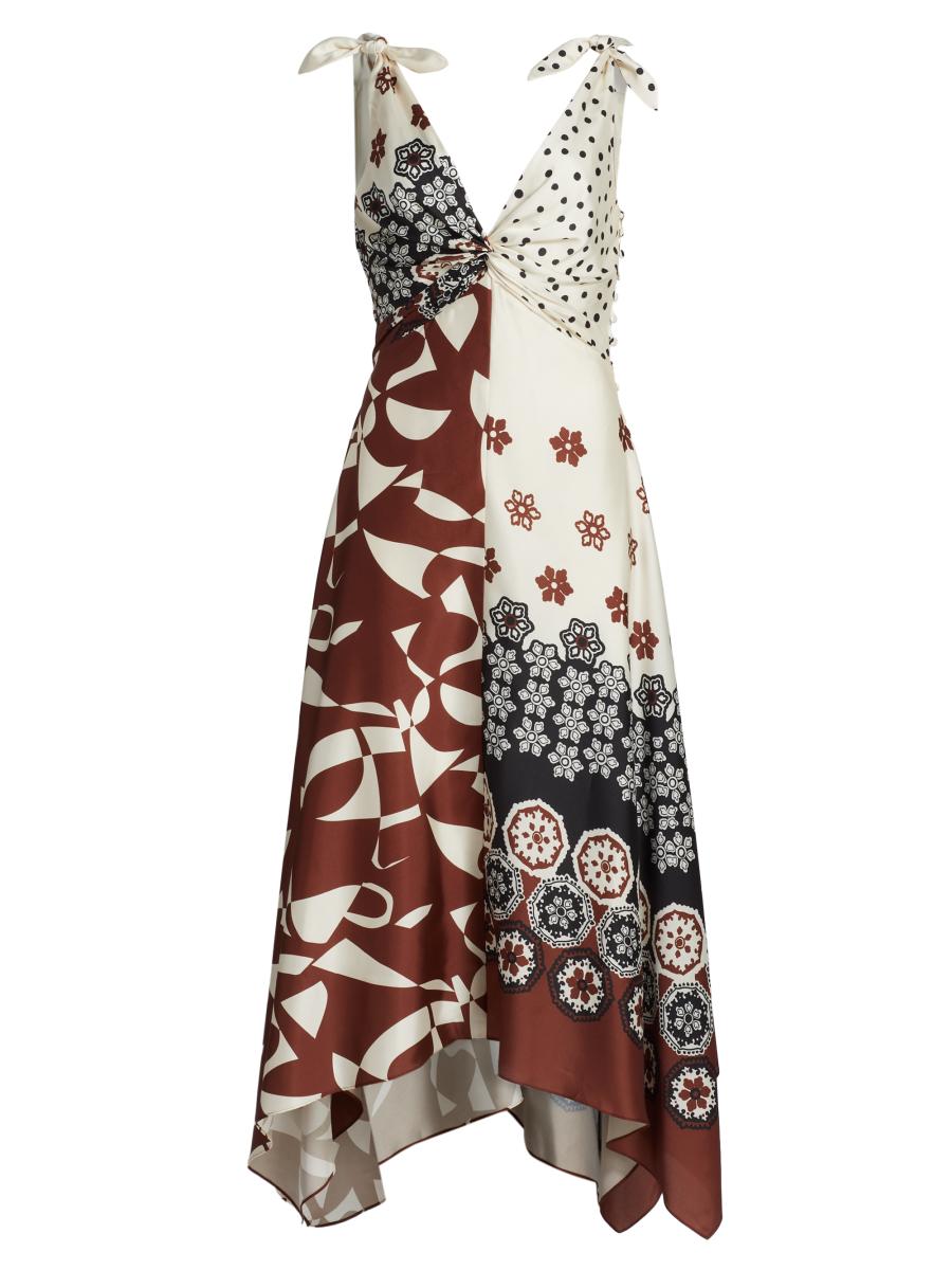 Tanya Taylor Mabel Printed Handkerchief Midi-Dress | Saks Fifth Avenue