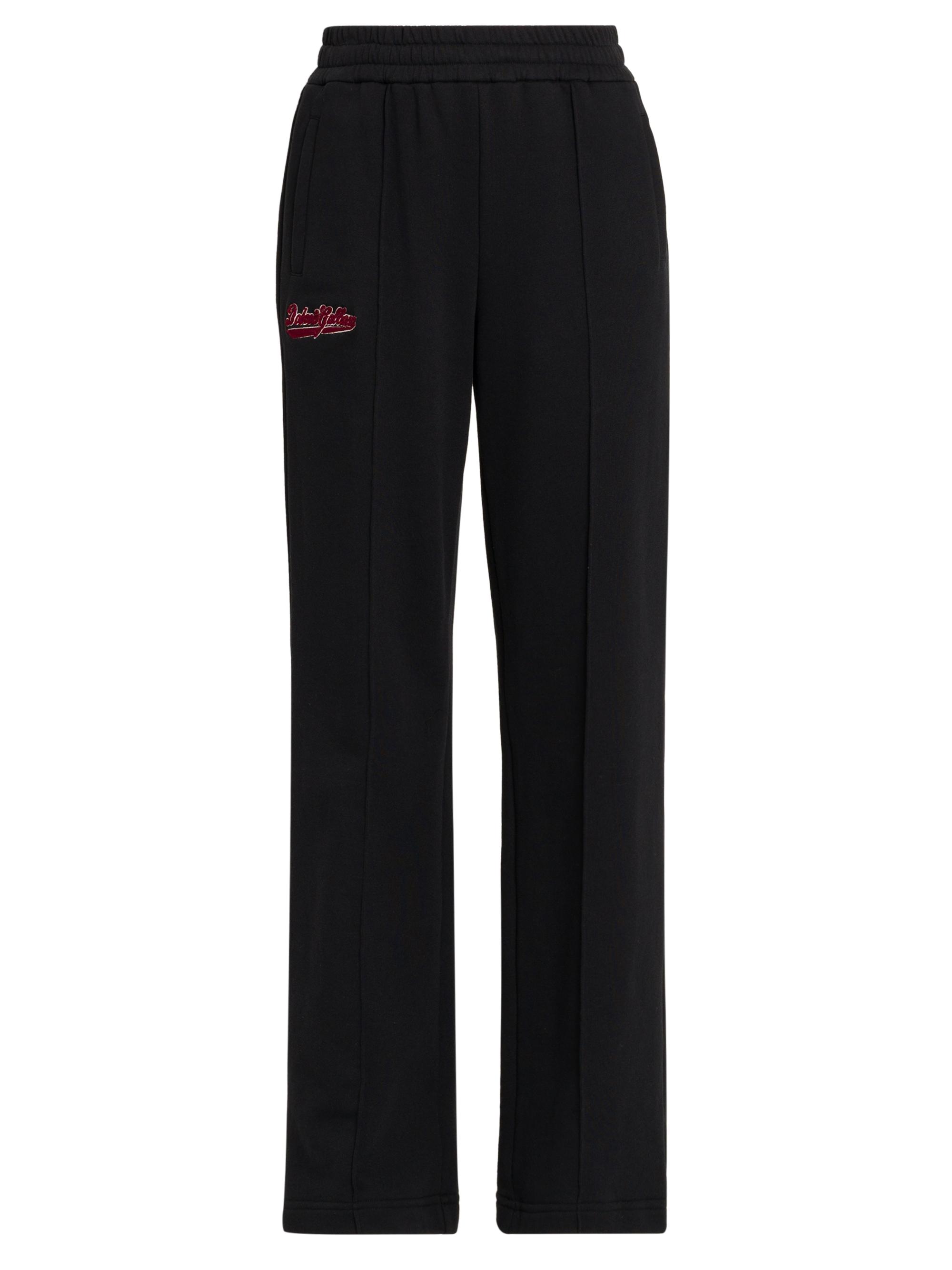 Dolce & Gabbana Women's Collegiate Logo-Embroidered Cotton Sweatpants - Black