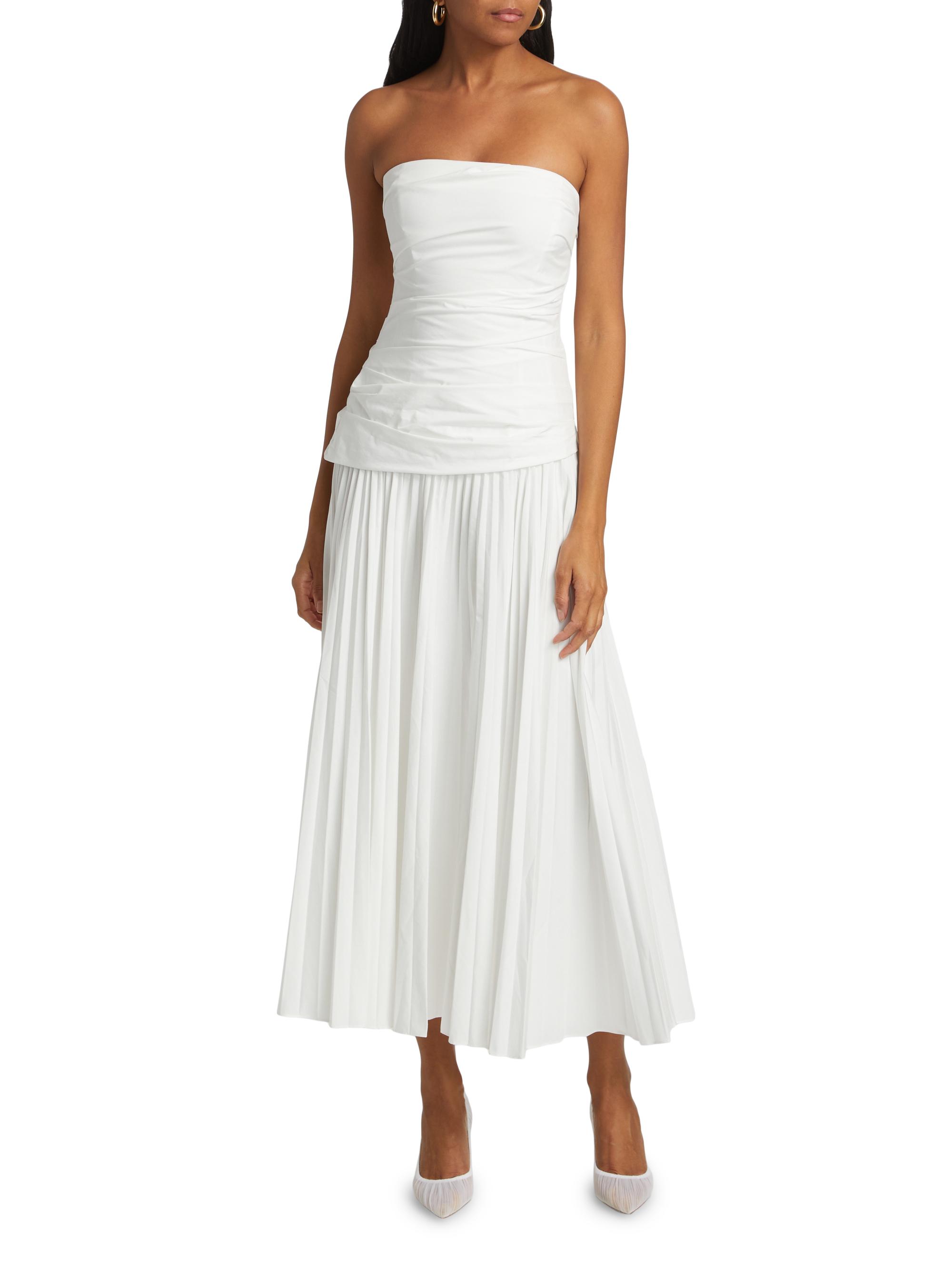 SIMKHAI Arie Strapless Bustier Midi-Dress | Saks Fifth Avenue