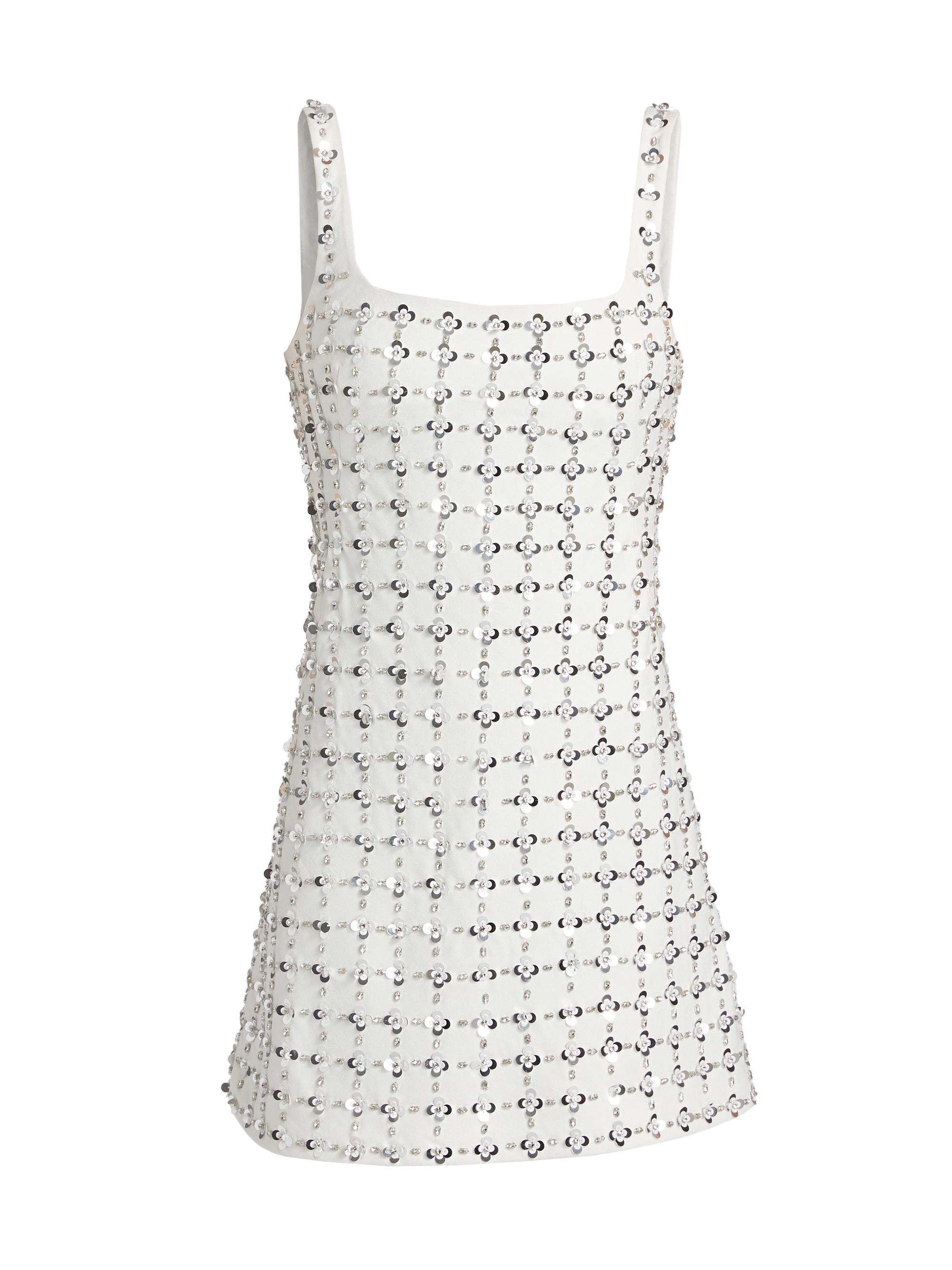 SIMKHAI Women's Ziva Sequined Minidress - White Multi