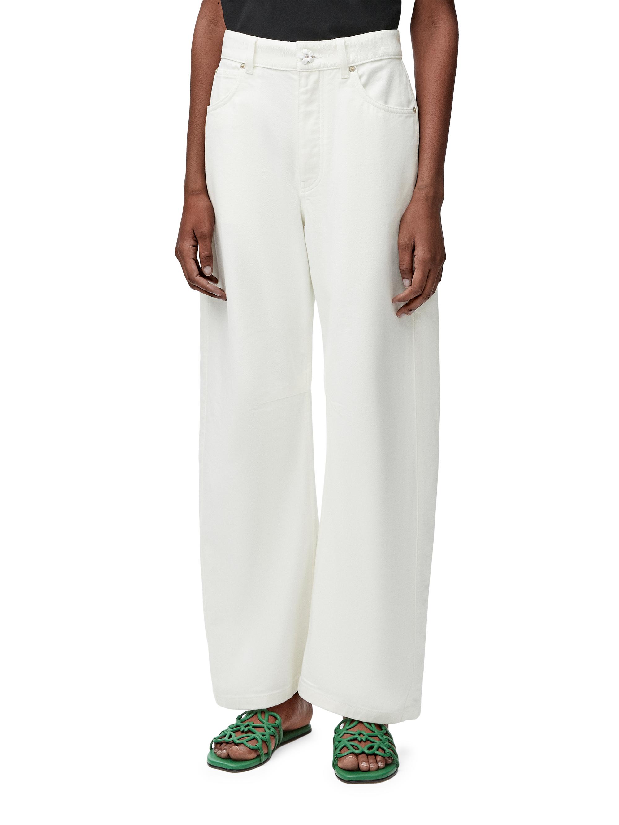 LOEWE Women's  x Paula's Ibiza Barrel-Leg Jeans - White