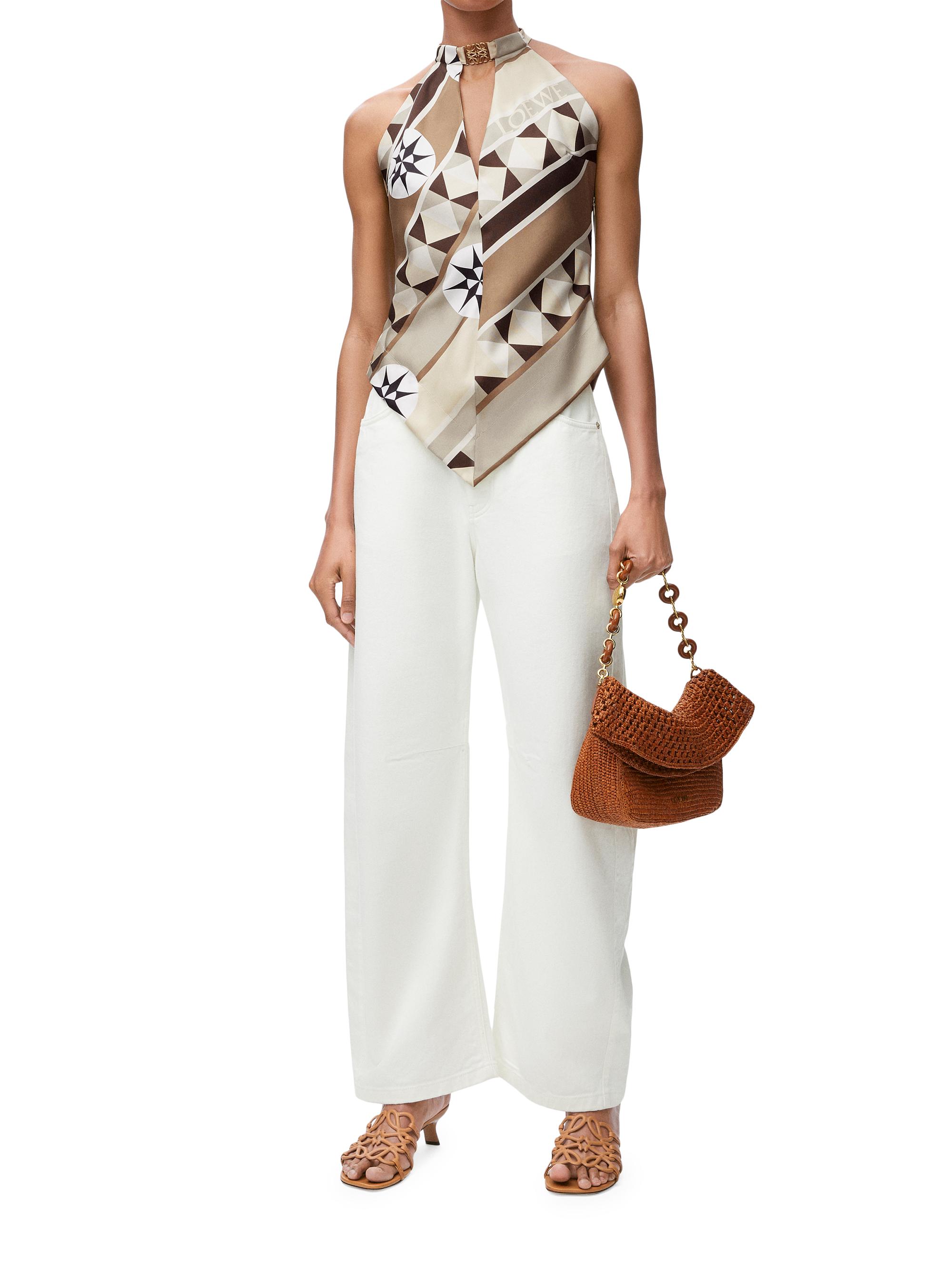 LOEWE LOEWE x Paula's Ibiza Printed Halterneck Silk Top | Saks