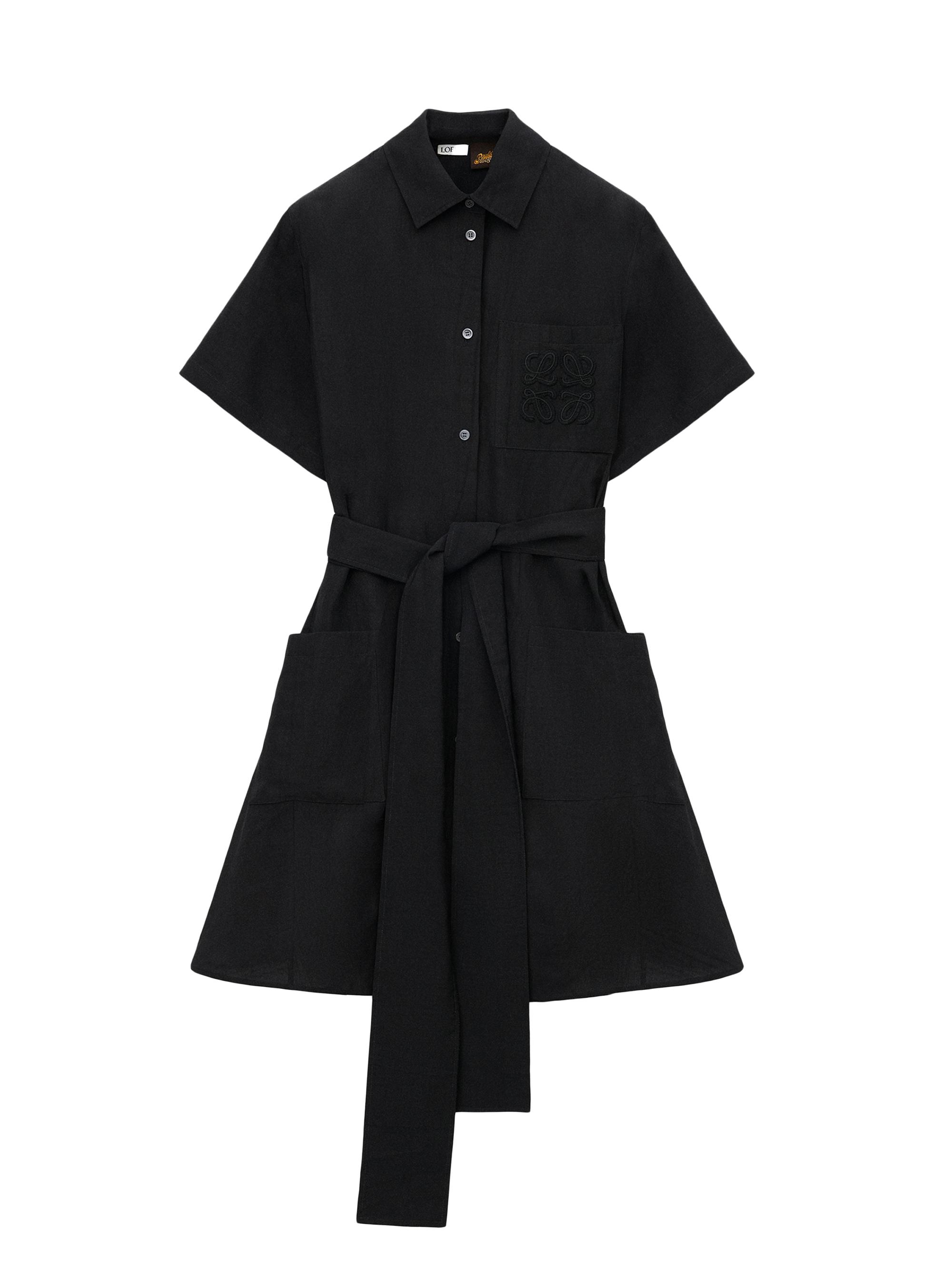 LOEWE Women's  x Paula's Ibiza Belted Shirtdress - Black