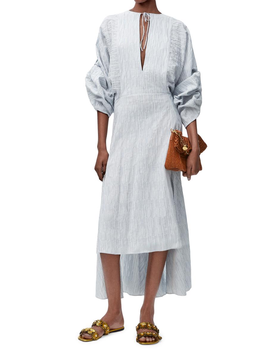 LOEWE LOEWE x Paula's Ibiza Striped Long-Sleeve Caftan