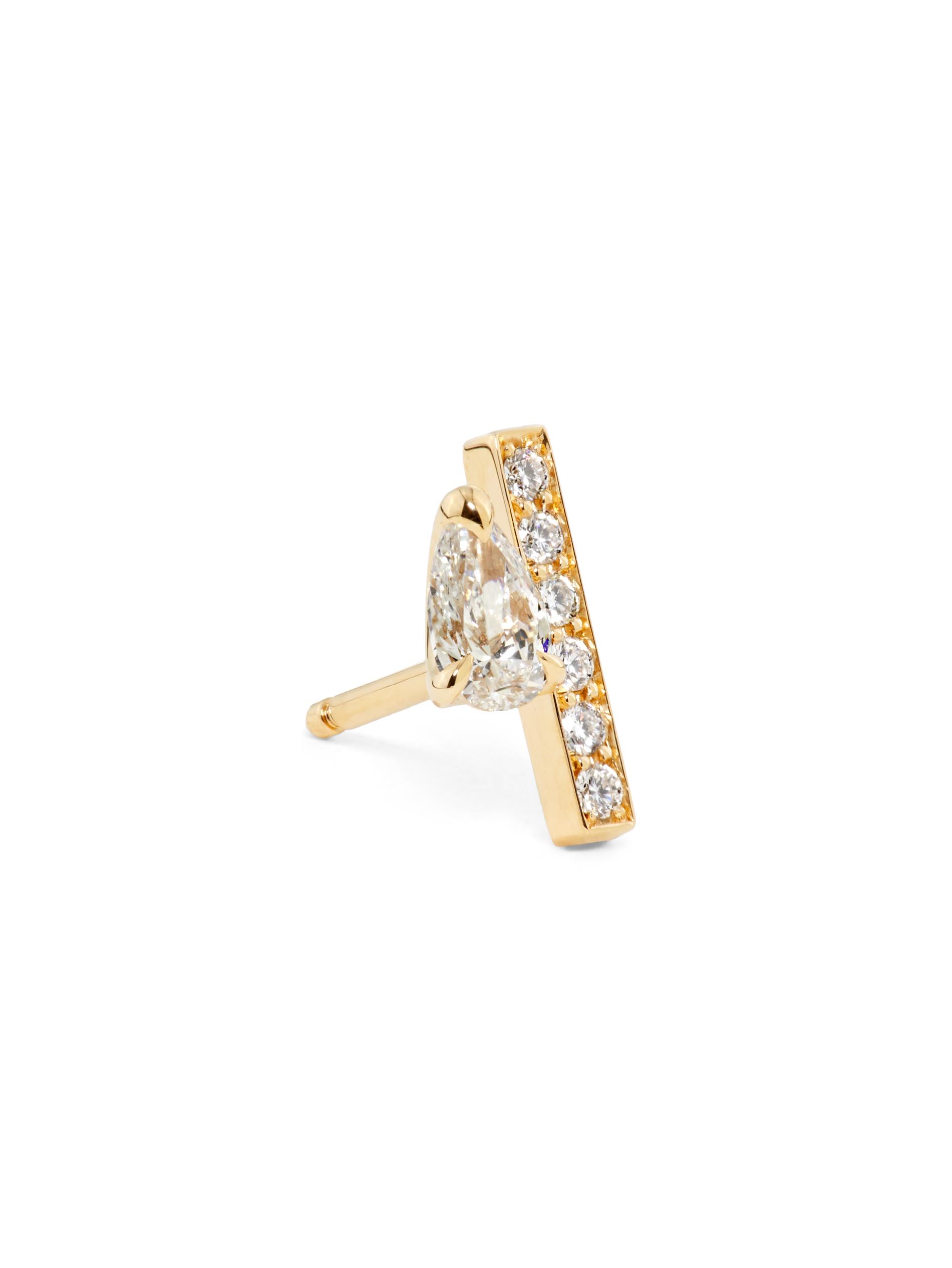 Repossi Women's Serti Sur Vide 18K Rose Gold & 0.32 TCW Diamond Single Stud Earring - Rose Gold