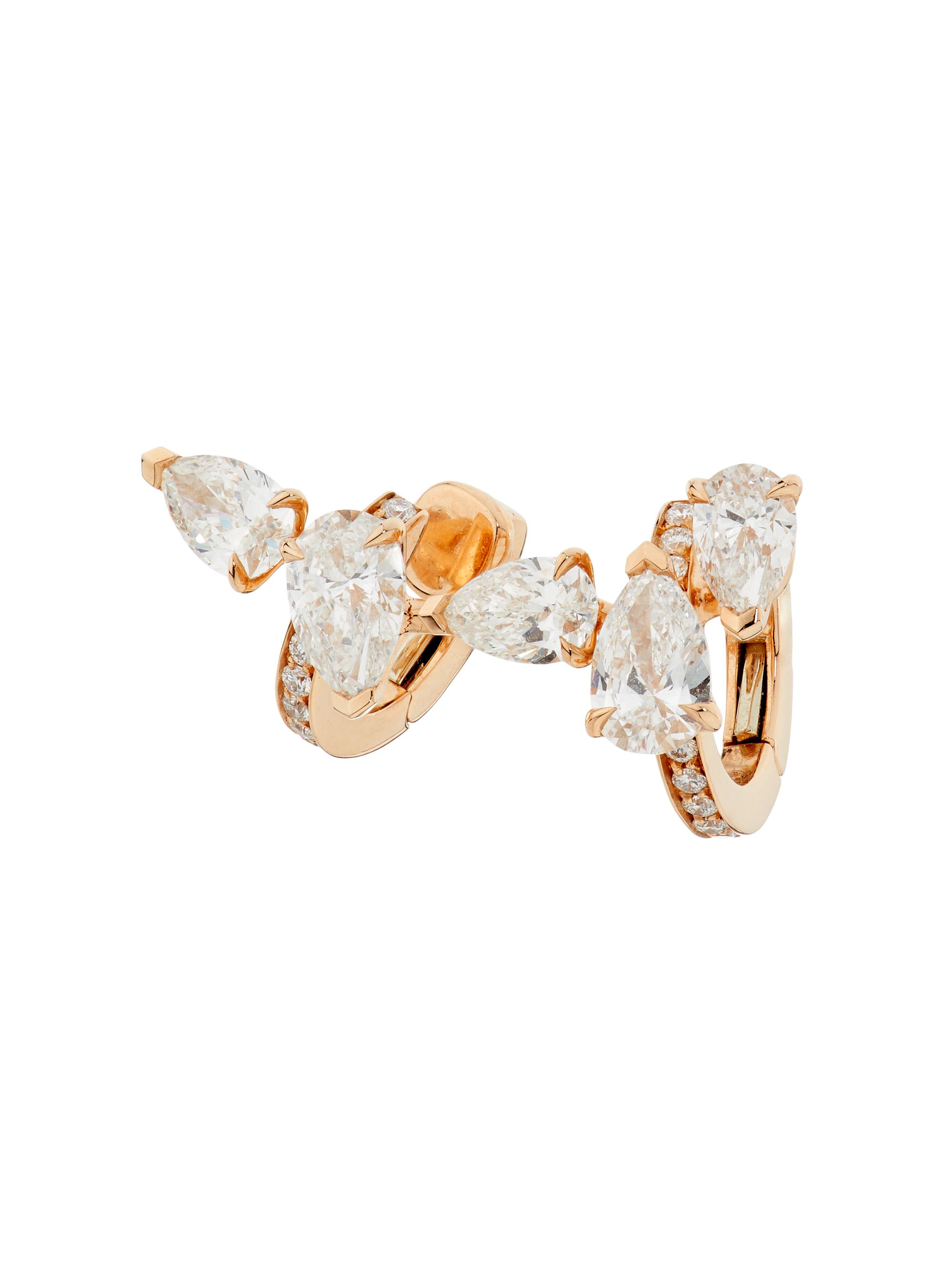Repossi Women's Serti sur Vide 18K Rose Gold & 1.40 TCW Diamond Earring - Rose Gold