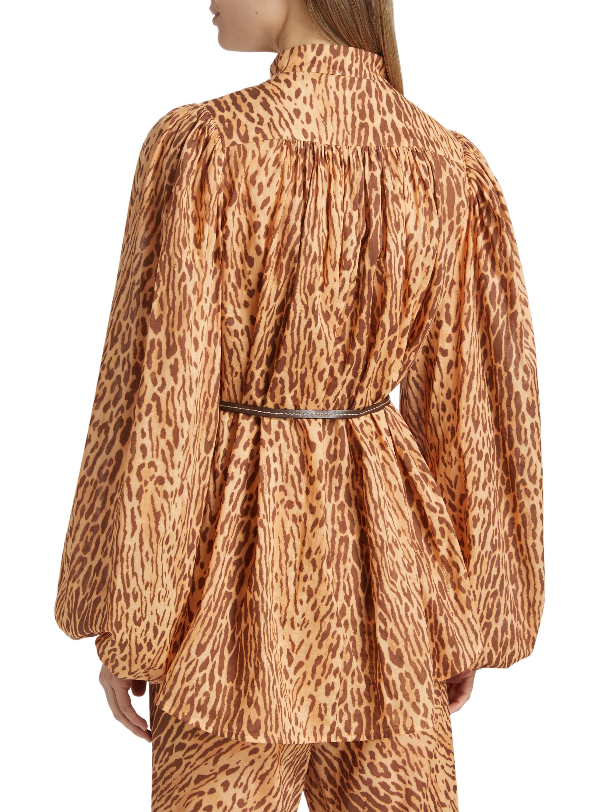 カットソー(長袖/七分) DICH HENDERSON PRINT SHEER TOP (oyster) Mokum Shoji Oyster | James Dunlop Textiles