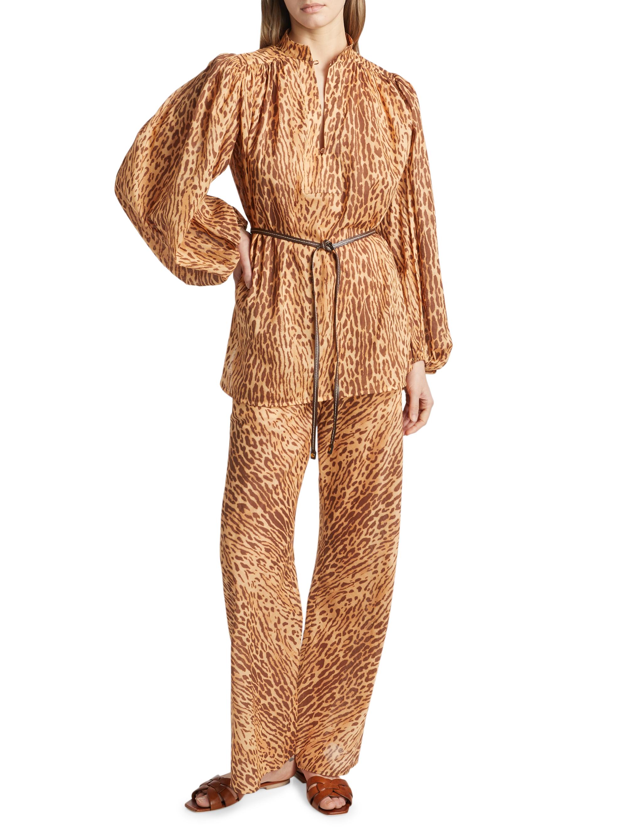 Zimmermann Cascadian Printed Long-Sleeve Top | Saks Fifth Avenue