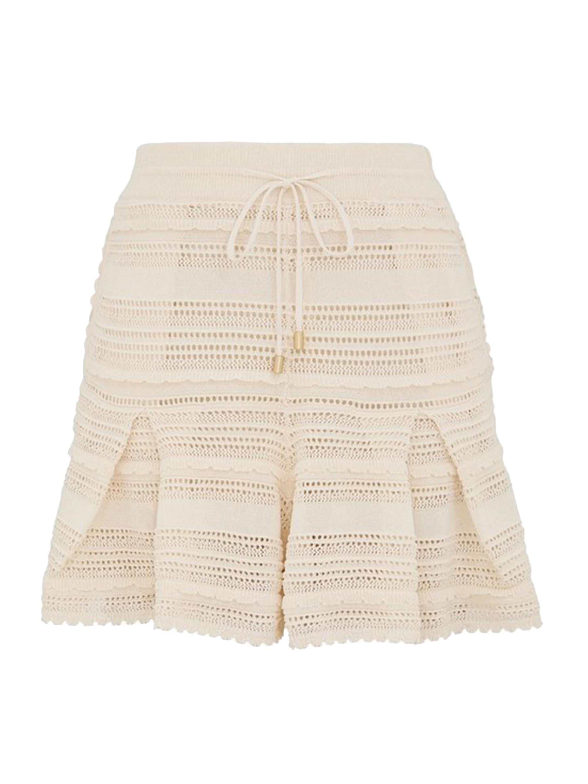 Zimmermann Women's Lucky Lace Knit Shorts - Cream
