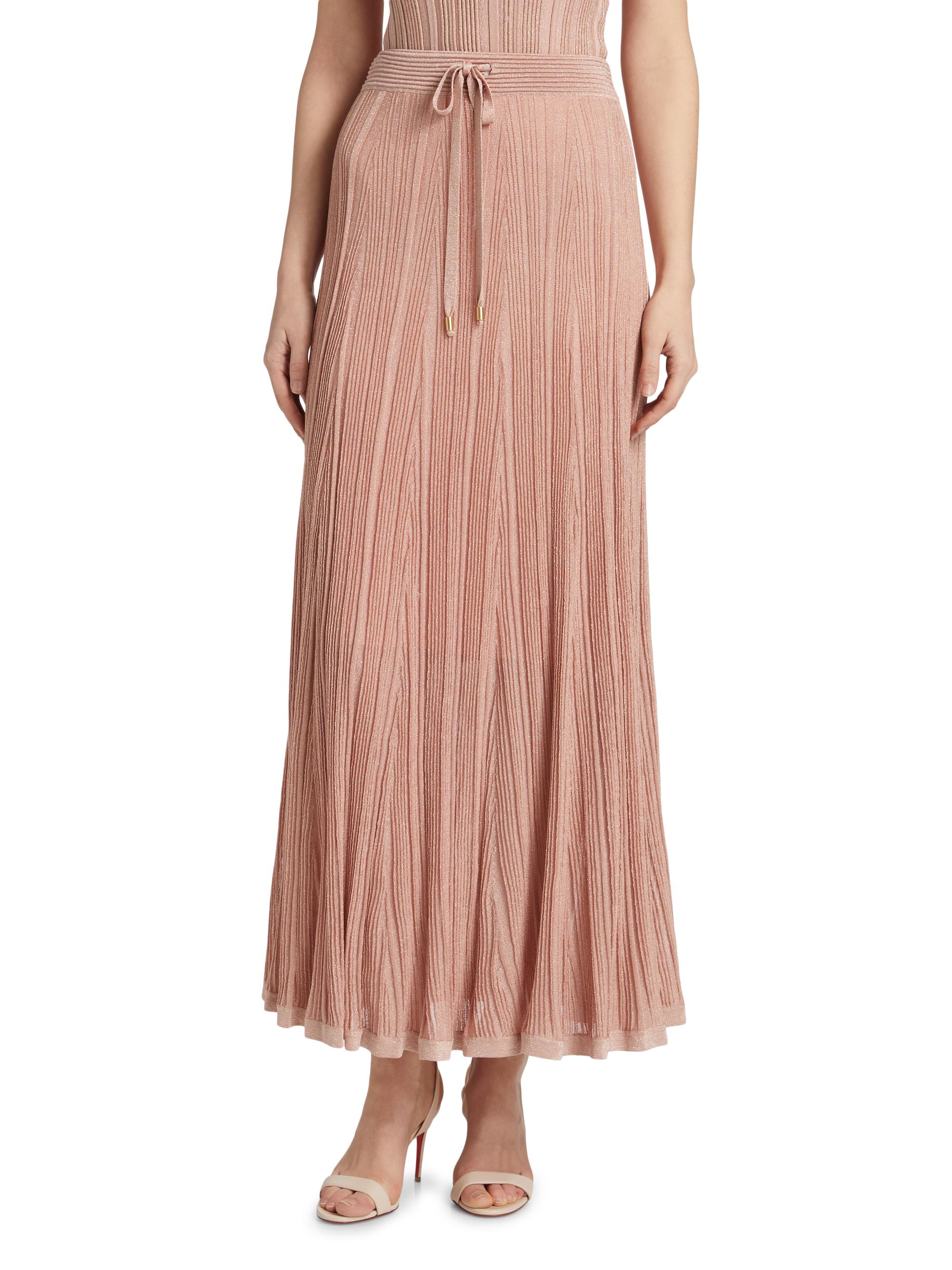 Zimmermann Lucky Pleated Metallic Maxi Skirt | Saks Fifth Avenue