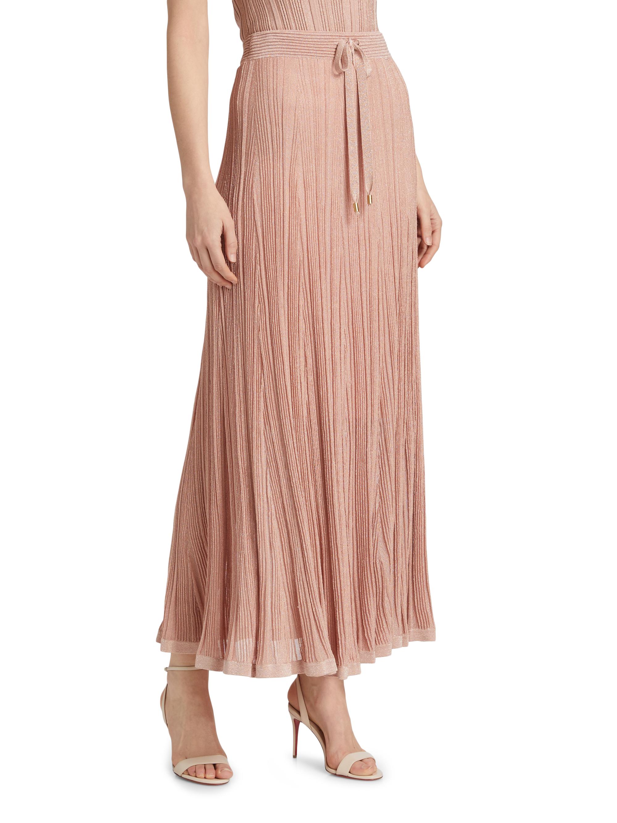 Zimmermann Lucky Pleated Metallic Maxi Skirt | Saks Fifth Avenue