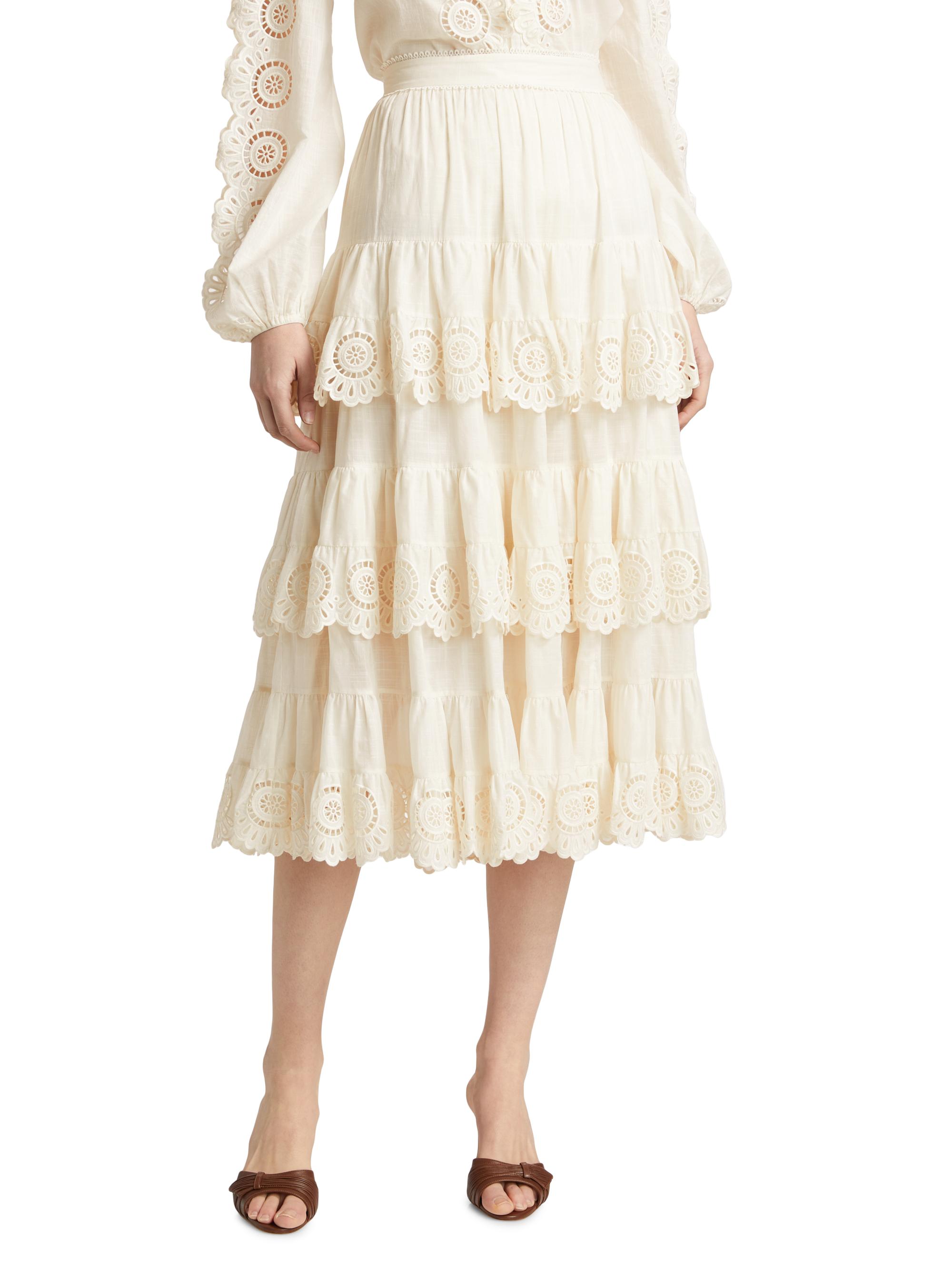 zimmermann lucky embroidered midi dress Zimmermann Lucky Corset Midi Dress