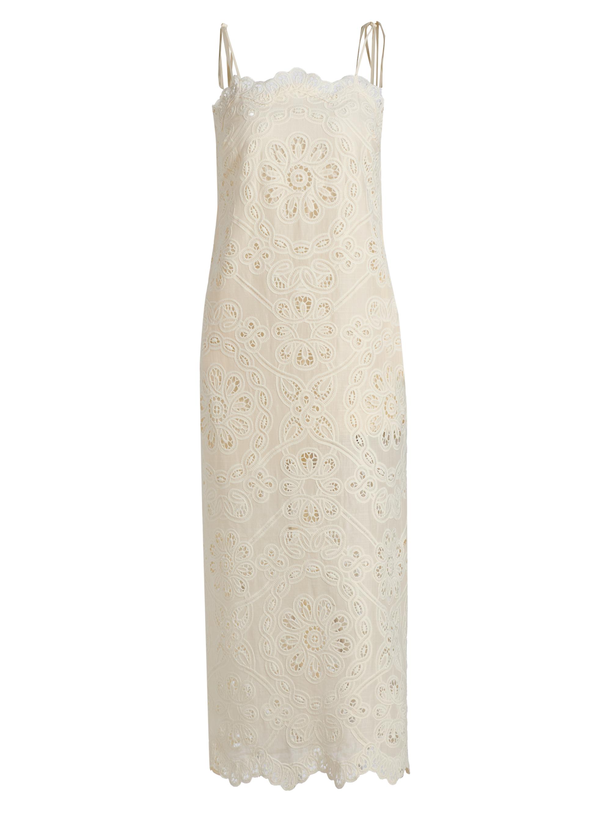 Zimmermann Women's Rhiannon Embroidered Cotton Midi-Dress -