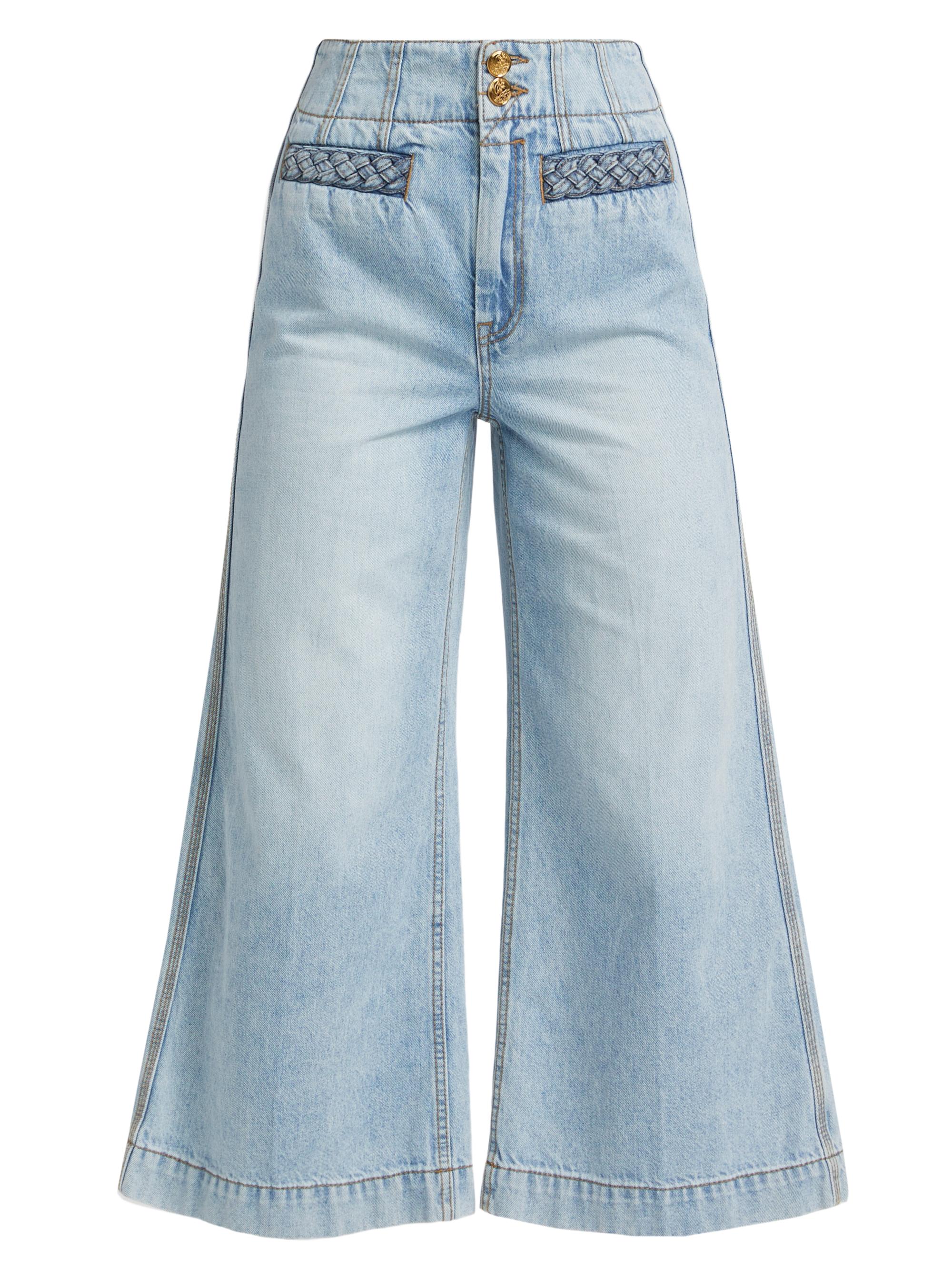 パンツ Jent Louis Bicolor Semi-Flare Denim パンツ Jent Louis