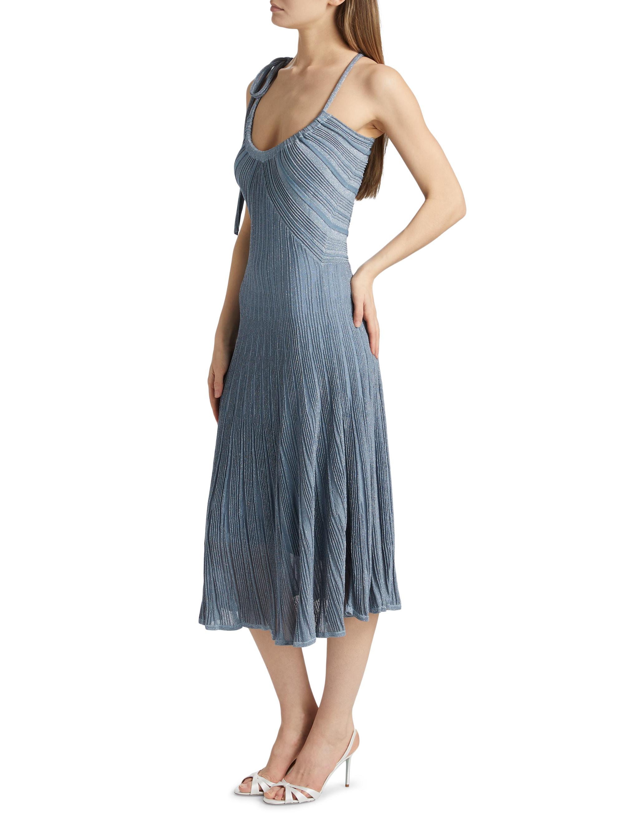 knee length dresses for ladies Metallic Chocolate Hypnotic Lace Frill Midi Dress