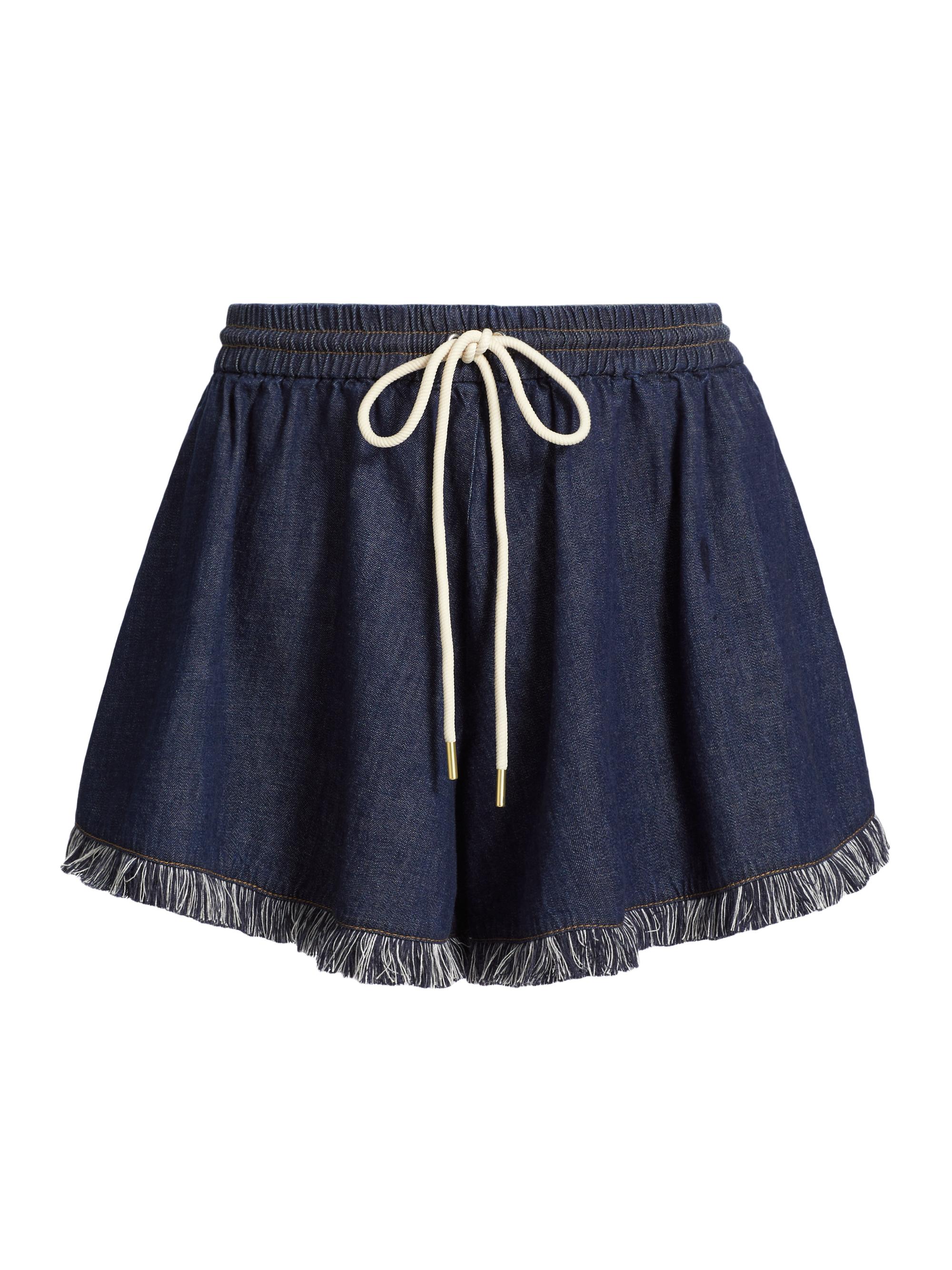Tシャツ・カットソー Zimmermann FW25 'Rhiannon' shirt (4253TSS251 BLK) Zimmermann Rhiannon Fringe Denim Shirt | Saks Fifth Avenue