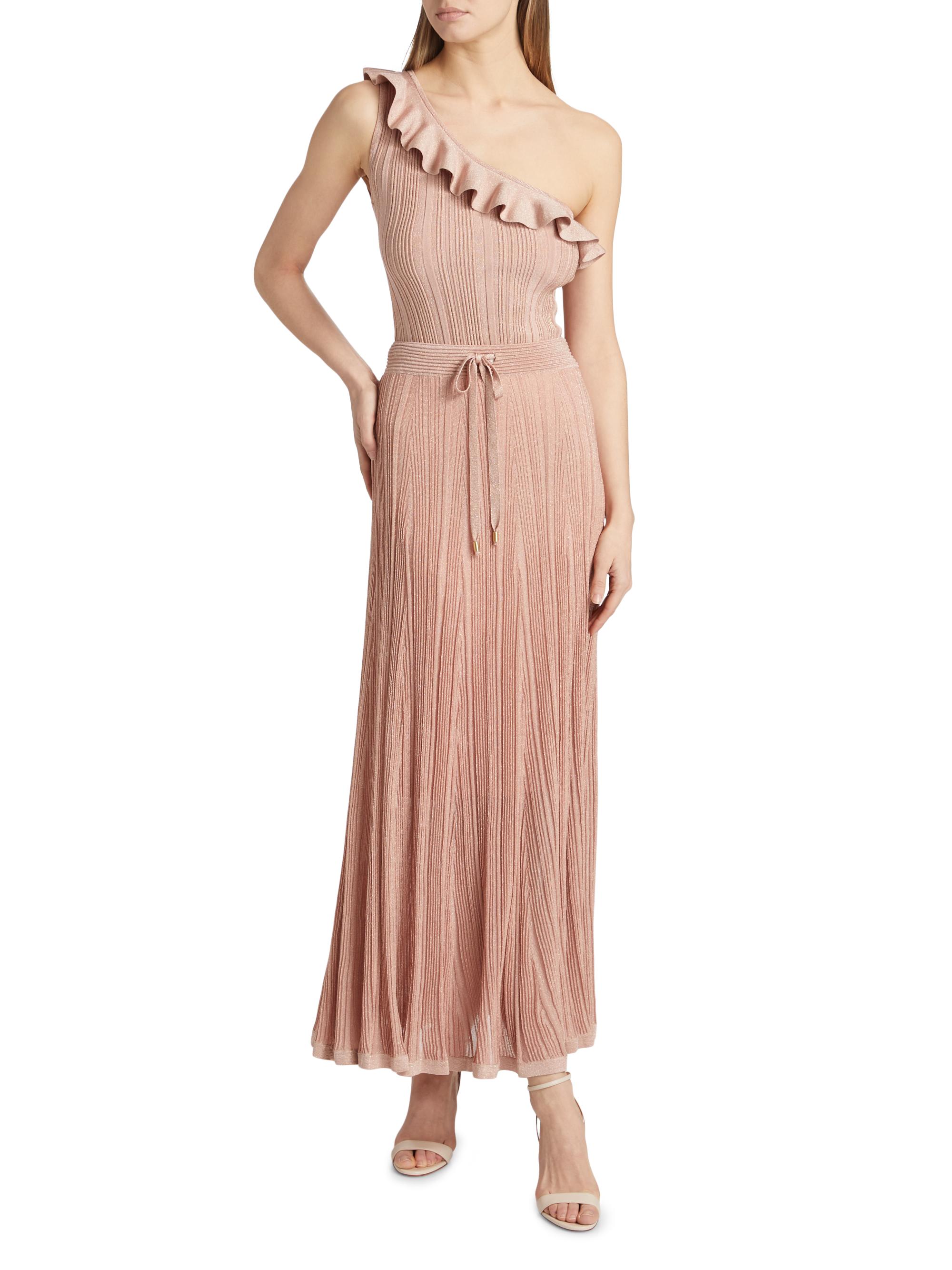 Zimmermann Lucky Metallic Frill One-Shoulder Tank | Saks Fifth Avenue
