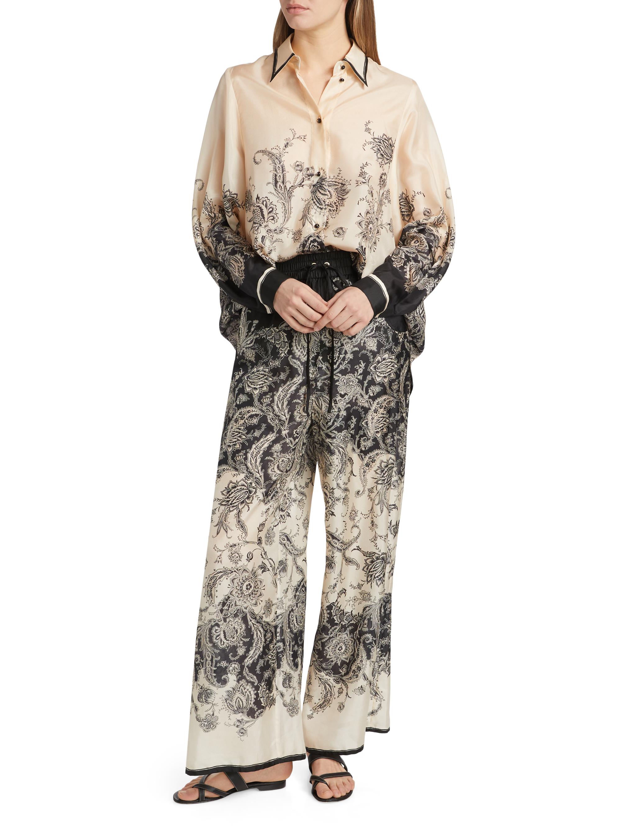 Zimmermann Rhiannon Silk Relaxed Shirt | Saks Fifth Avenue