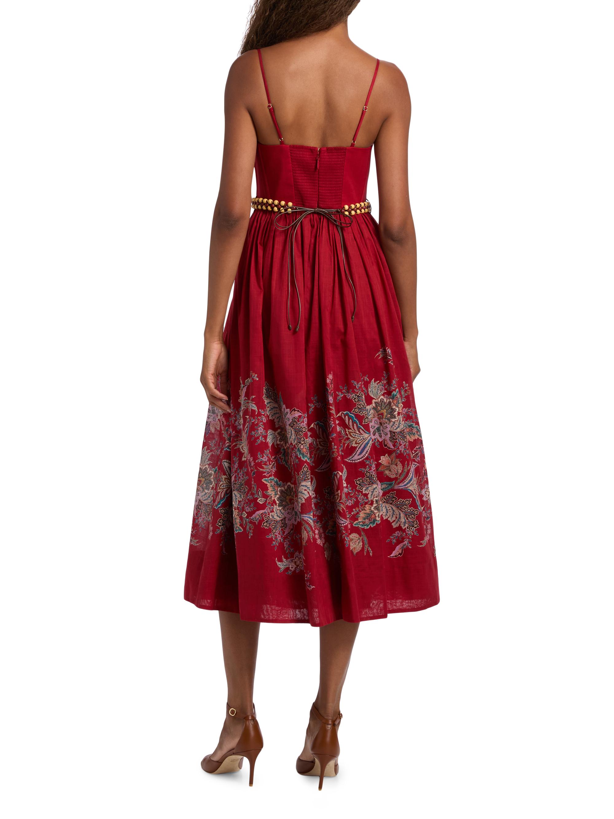 white christmas dresses Celine Pink Striped Floral Corset Maxi Dress – Ellaé Lisqué main image 1